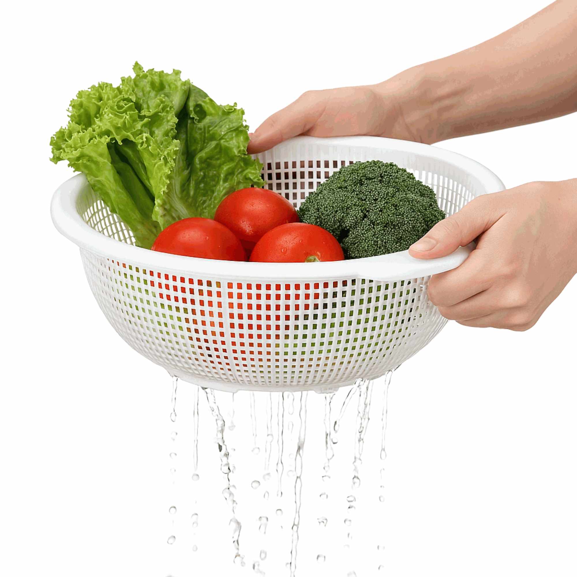 Escurridor verduras cásico plastico 31 cm Blanco