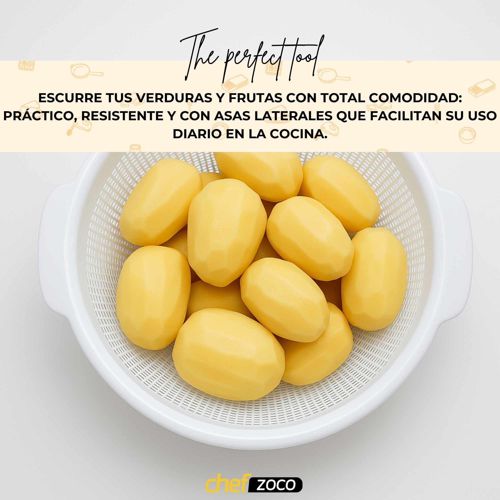 Escurridor verduras cásico plastico 31 cm Blanco - imagen 6