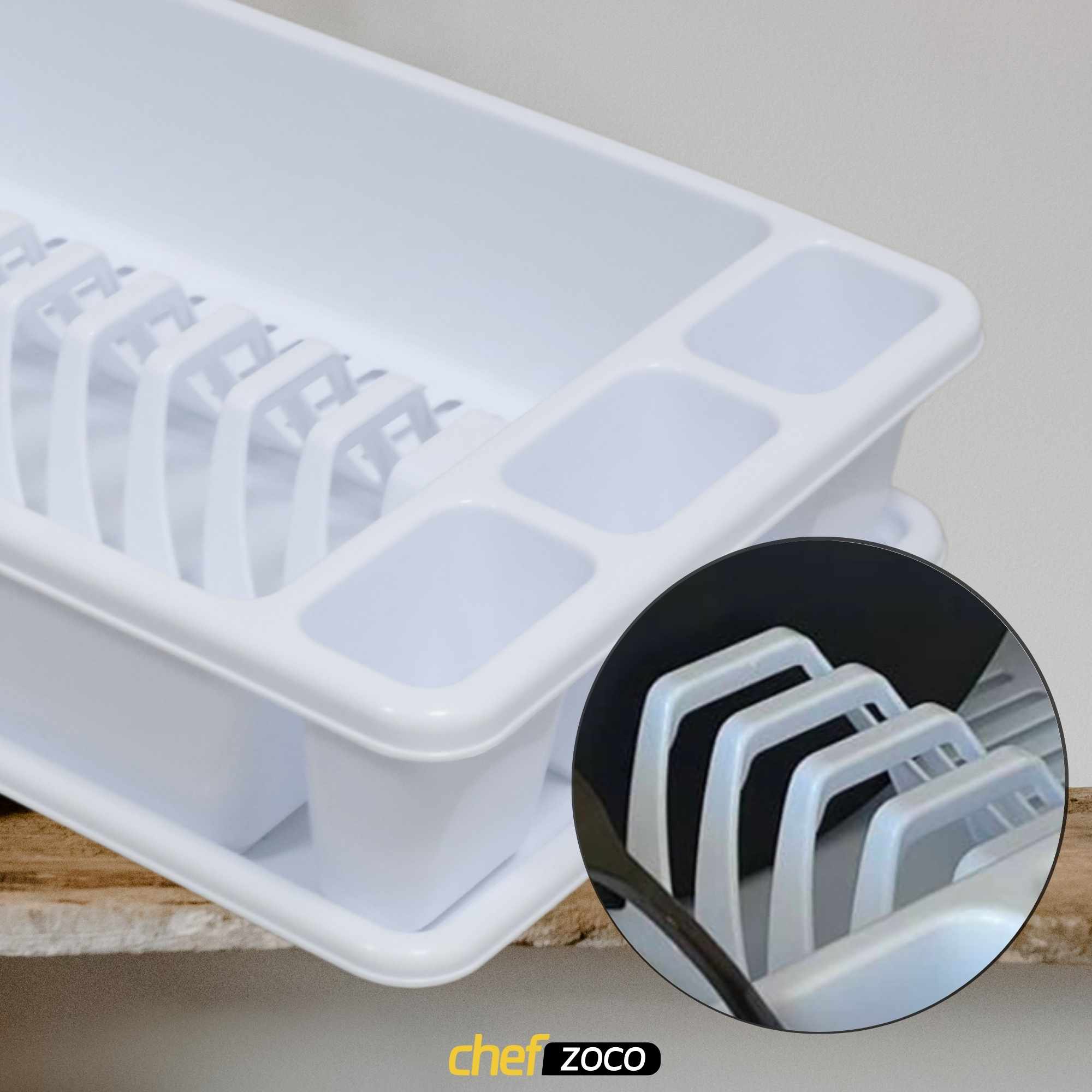 Escurreplato de plastico 45 x 26.5 cm Blanco - imagen 6