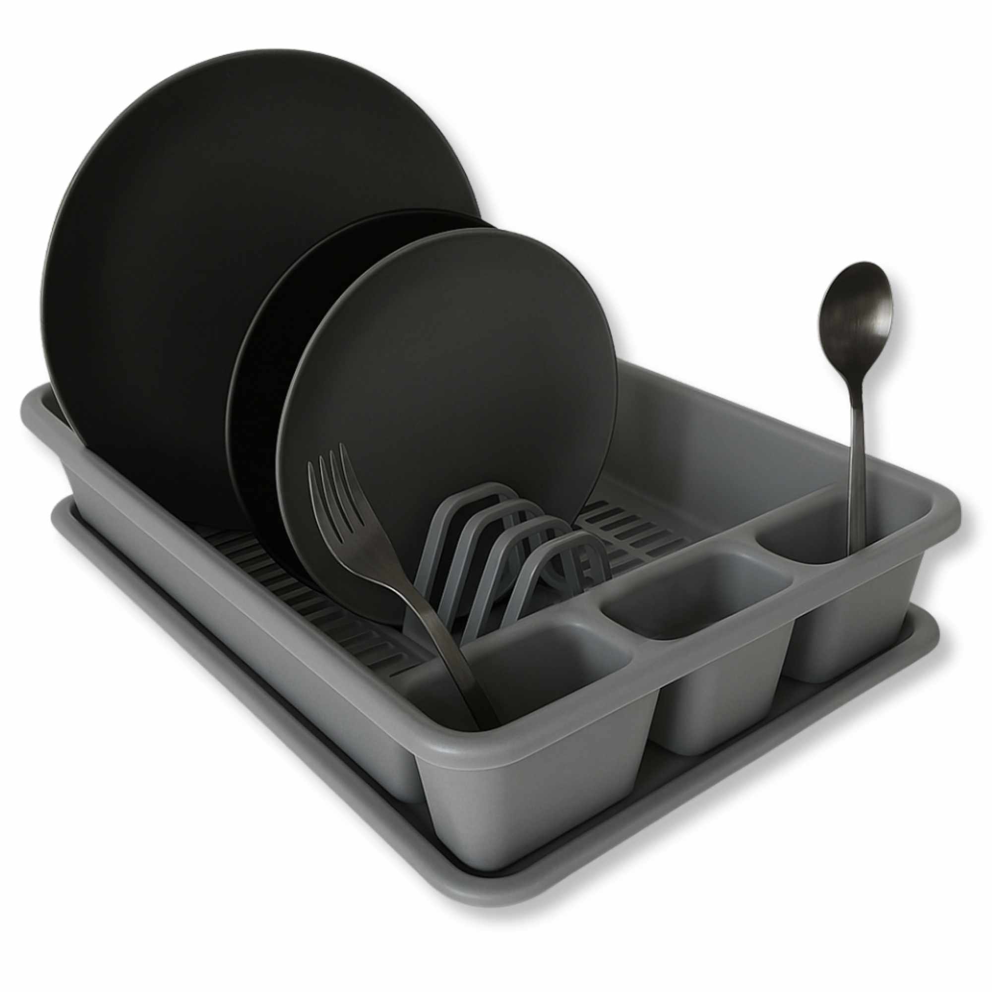Escurreplato de plastico 45 x 26.5 cm Gris