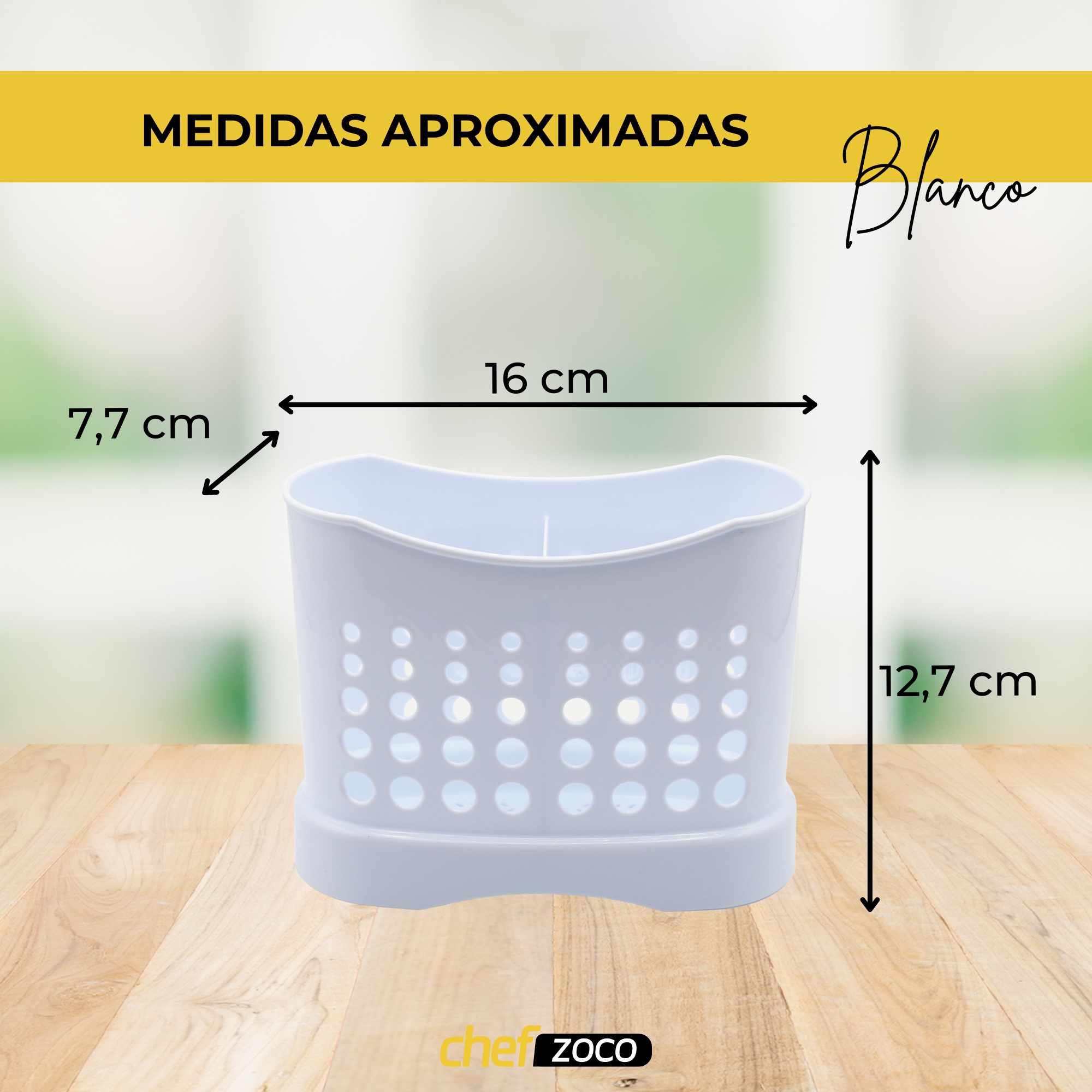 Escurrecubiertos de plastico clásico blanco - imagen 3