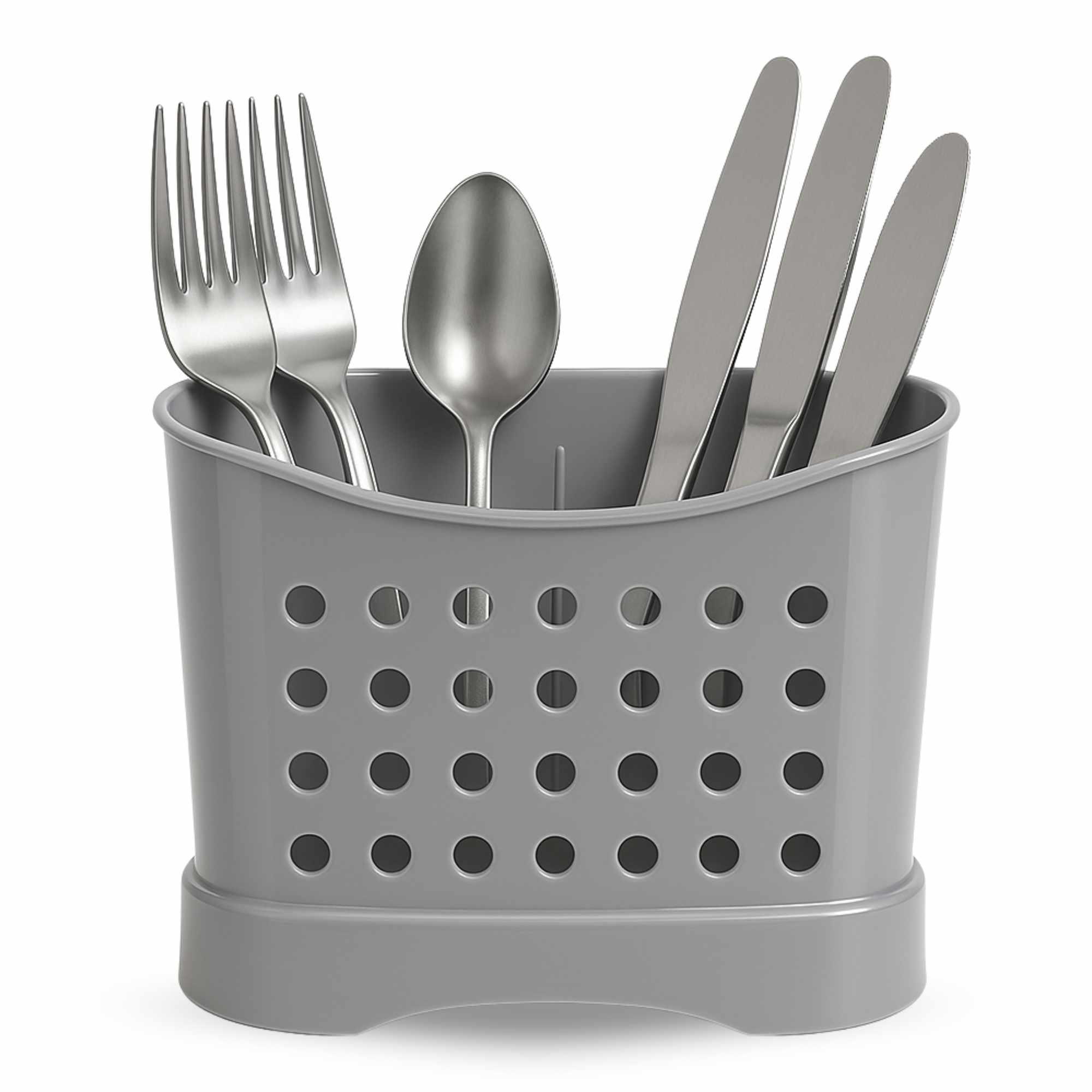 Escurrecubiertos de plastico clásico gris