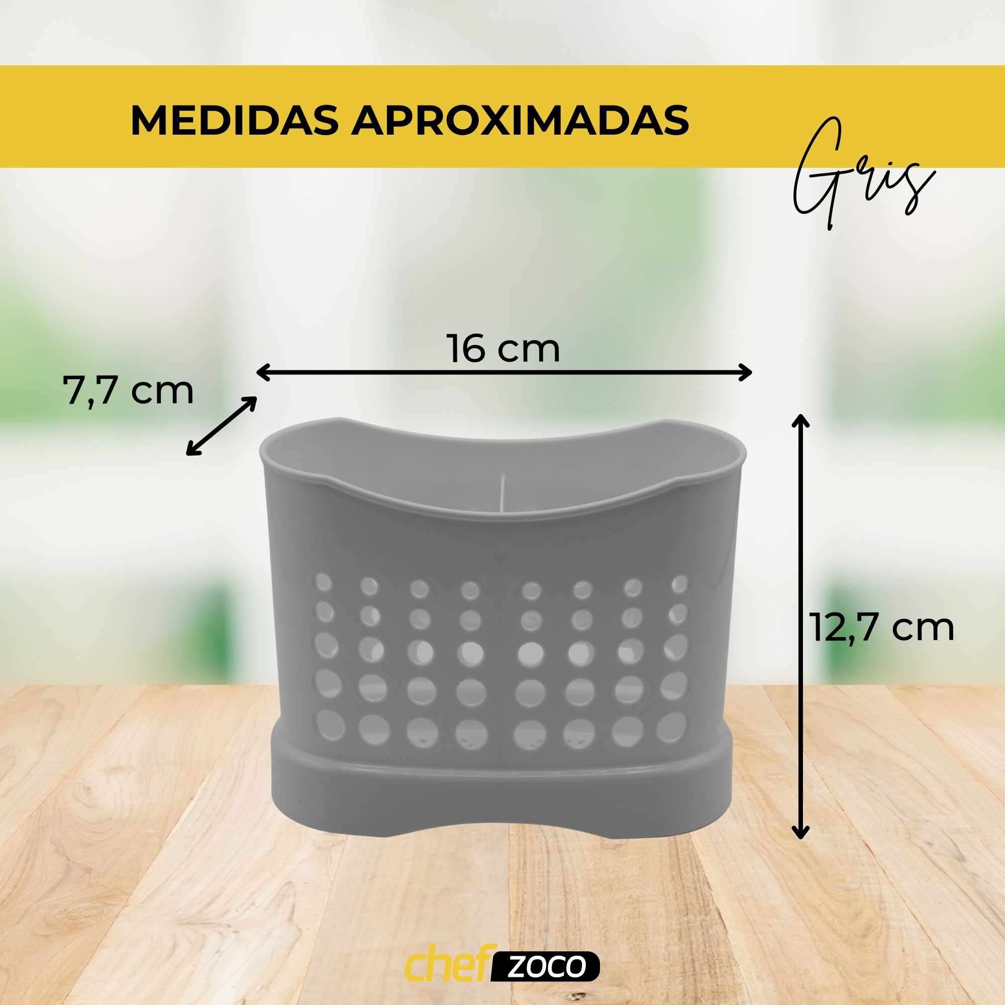 Escurrecubiertos de plastico clásico gris - imagen 3