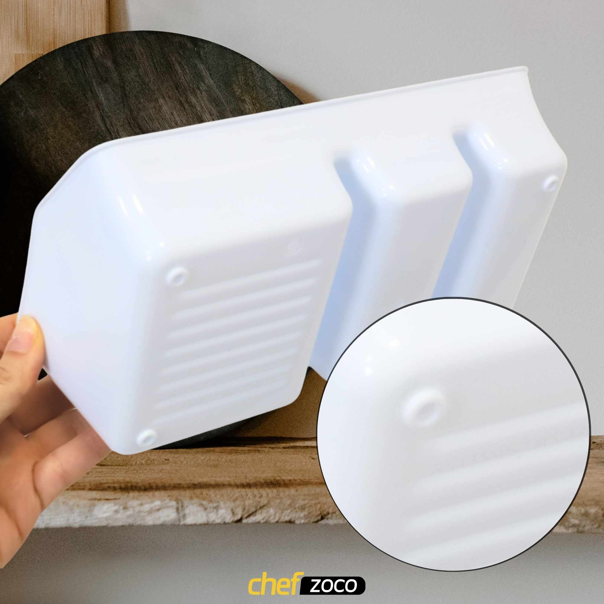 Organizador fregadero estropajero plastico Blanco - imagen 6