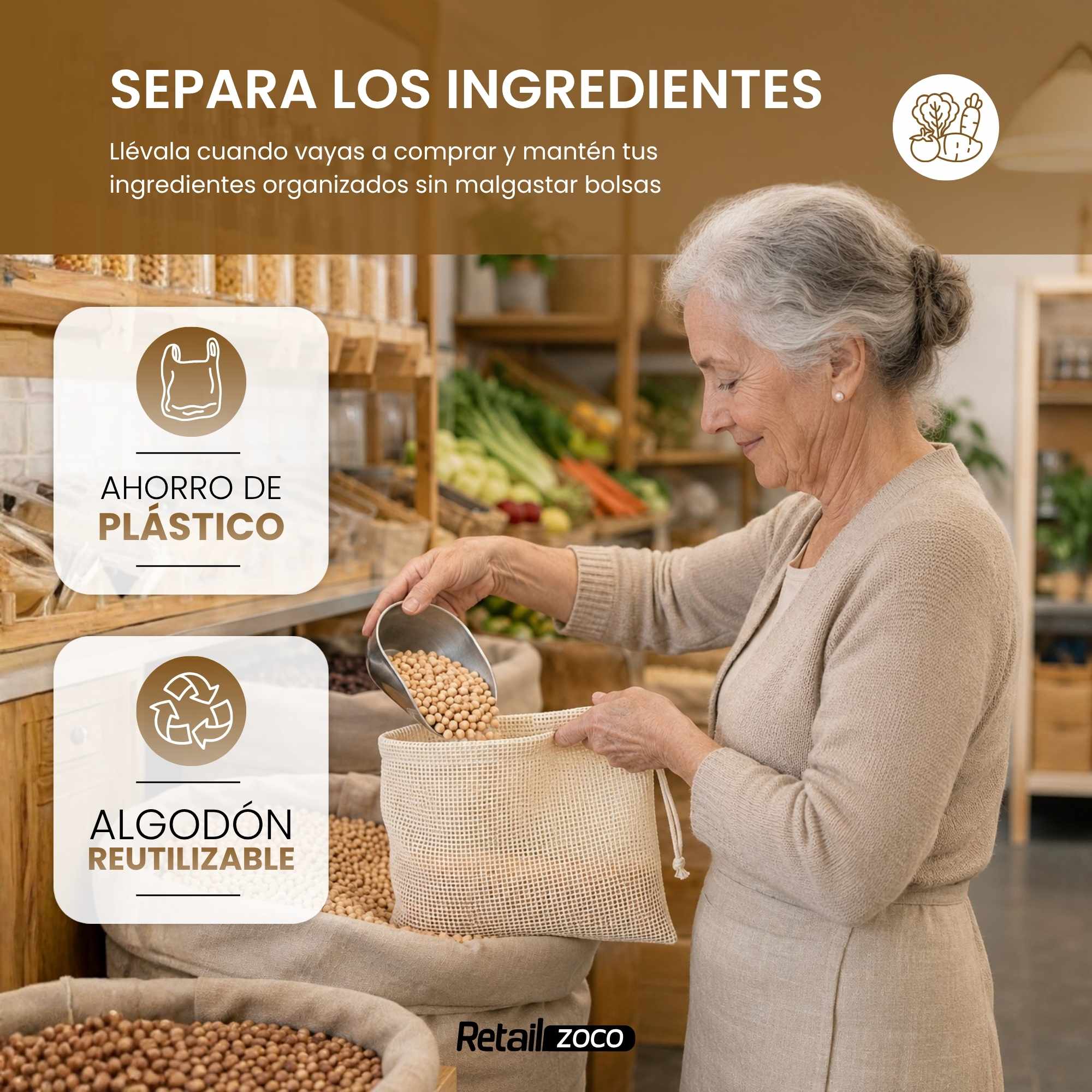 Mallas de Cocción para Garbanzos y Legumbres 28 x 20 cm para 2 Kg - imagen 6