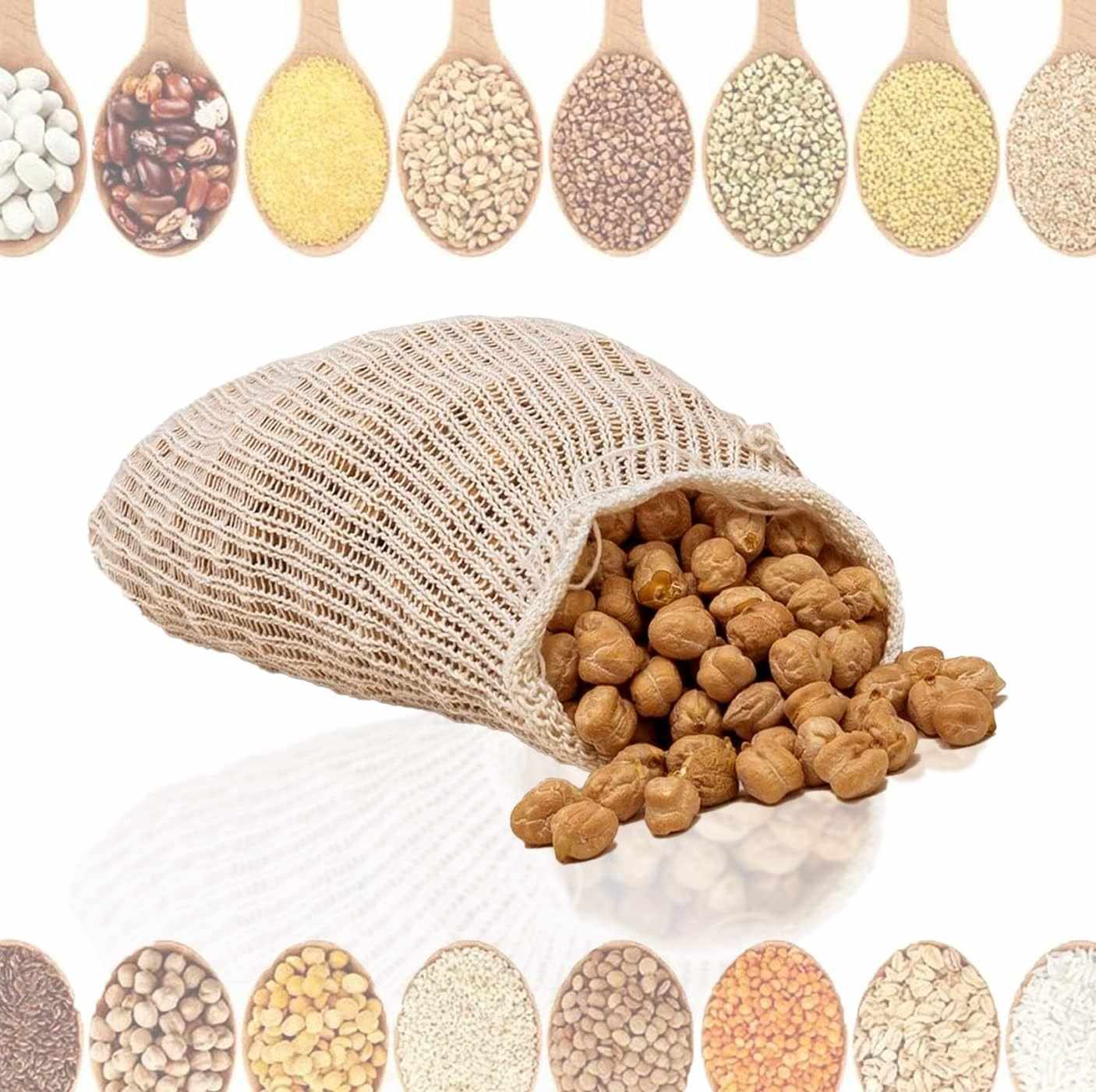 Mallas de Cocción para Garbanzos y Legumbres 43 x 28 cm para 5 Kg - imagen 1