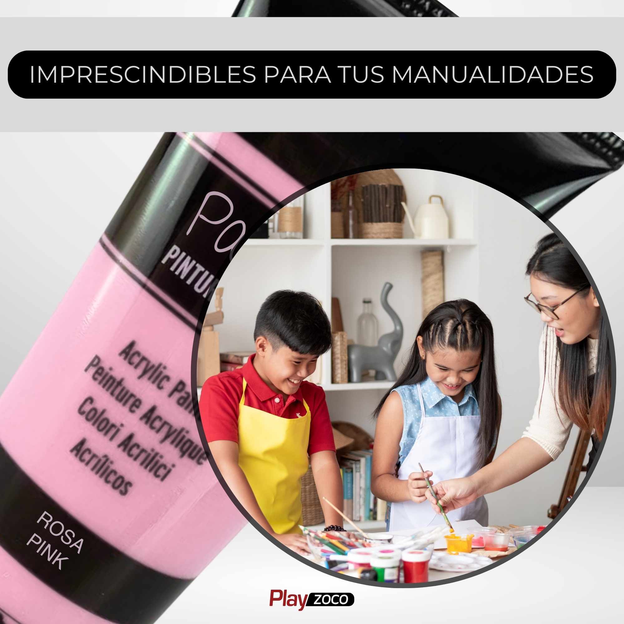 Pack Pinturas Pasteles de 6 Colores para lienzos y Manualidades 75 ml - imagen 6