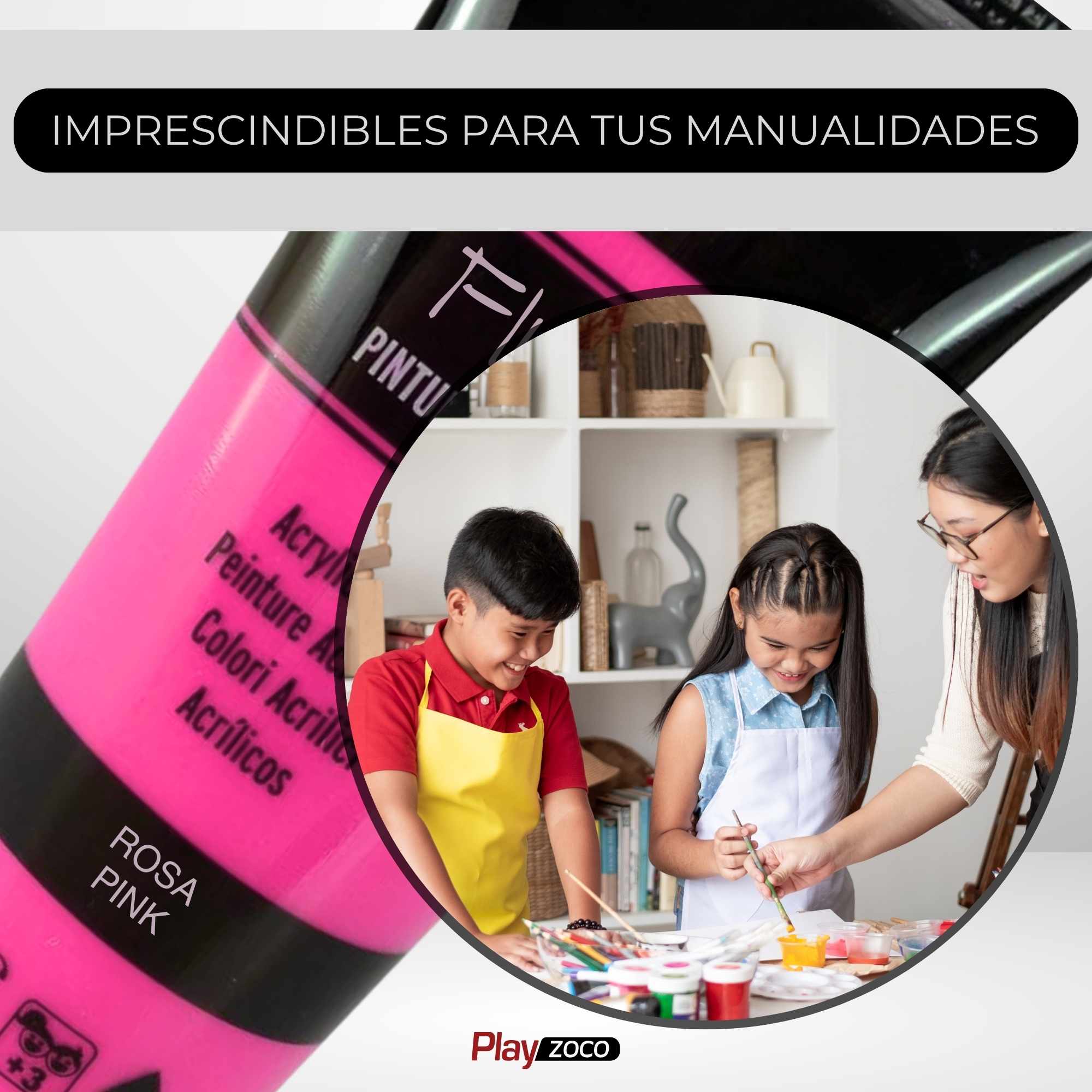 Pack Pinturas Fluor de 6 Colores para lienzos y Manualidades 75 ml - imagen 6