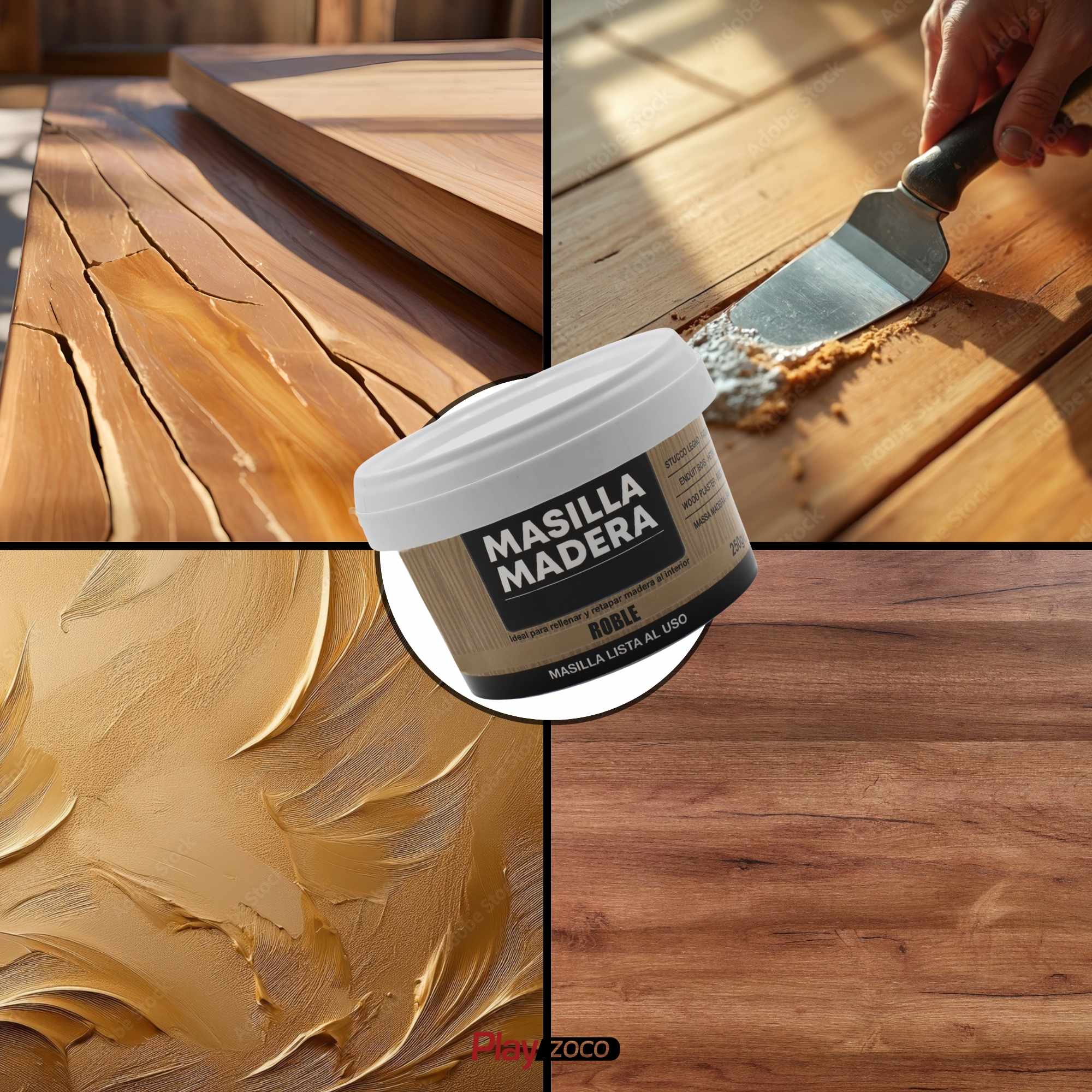 Masilla madera roble 250 gramos - imagen 4