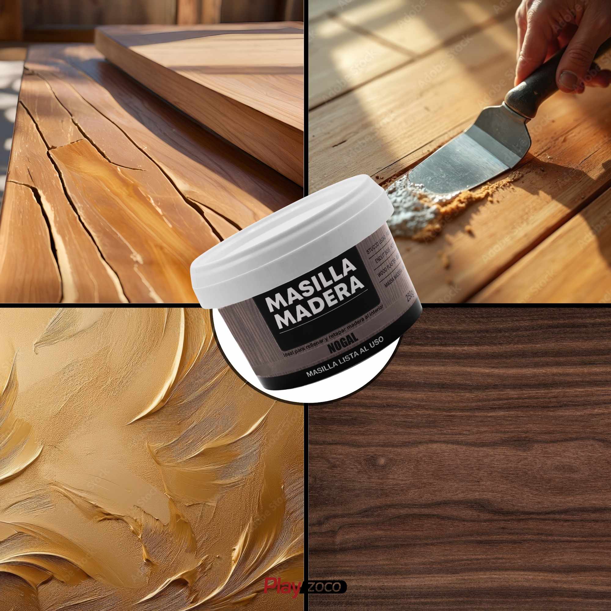 Masilla madera nogal 250 gramos - imagen 4