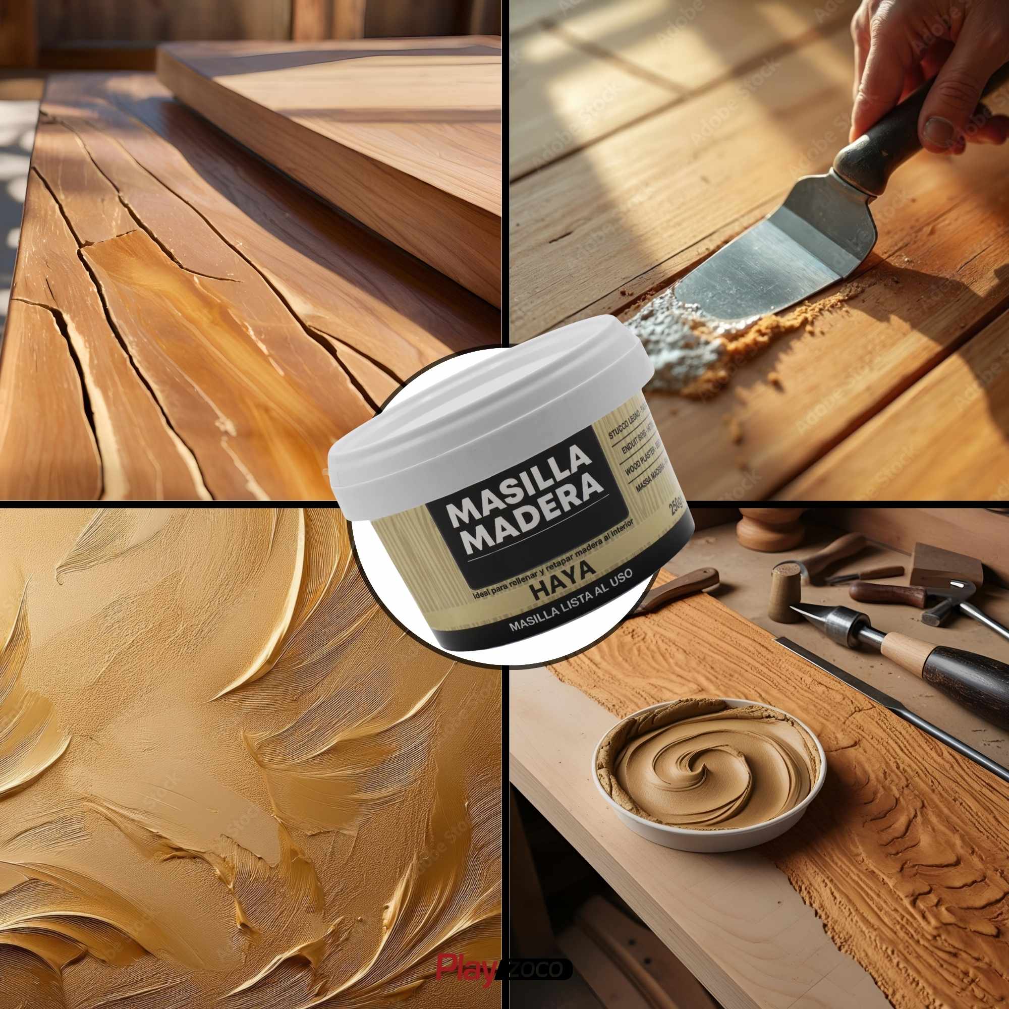 Masilla madera Haya 250 gramos - imagen 4