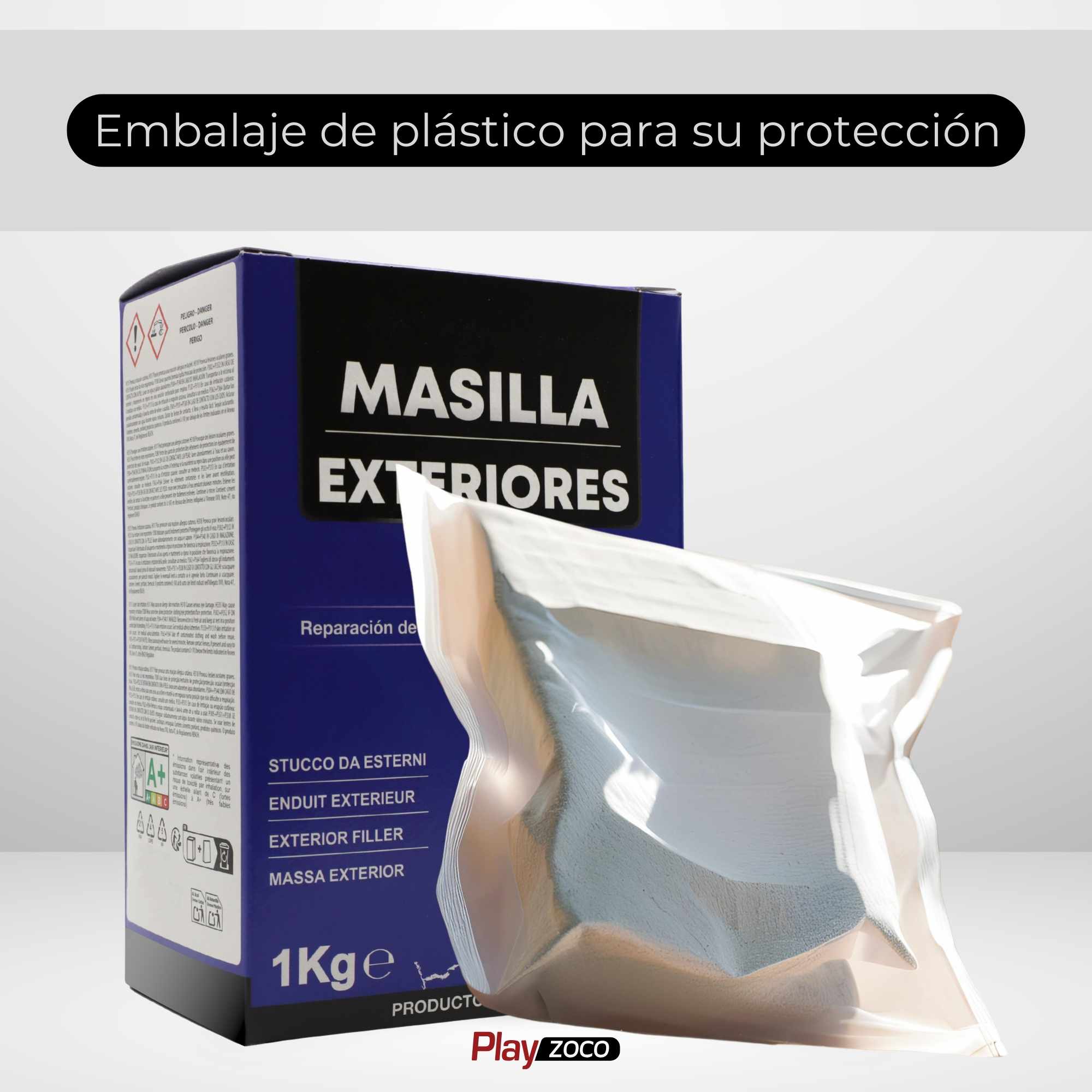 Masilla Exteriores en polvo color blanco 1 Kg - imagen 6
