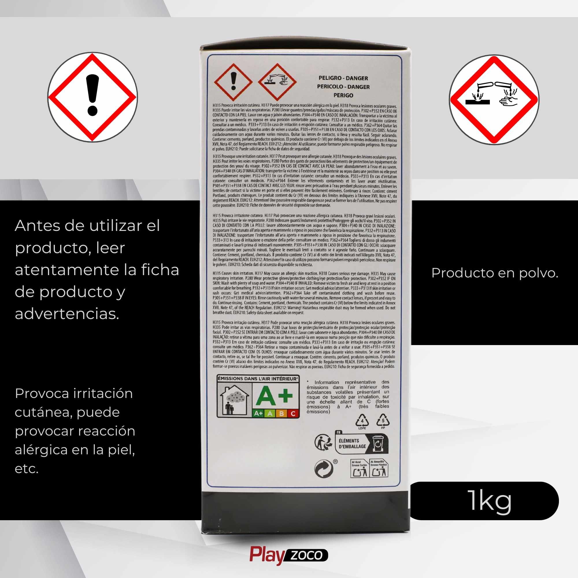 Renovador juntas de azulejos en polvo color blanco 1 Kg - imagen 5