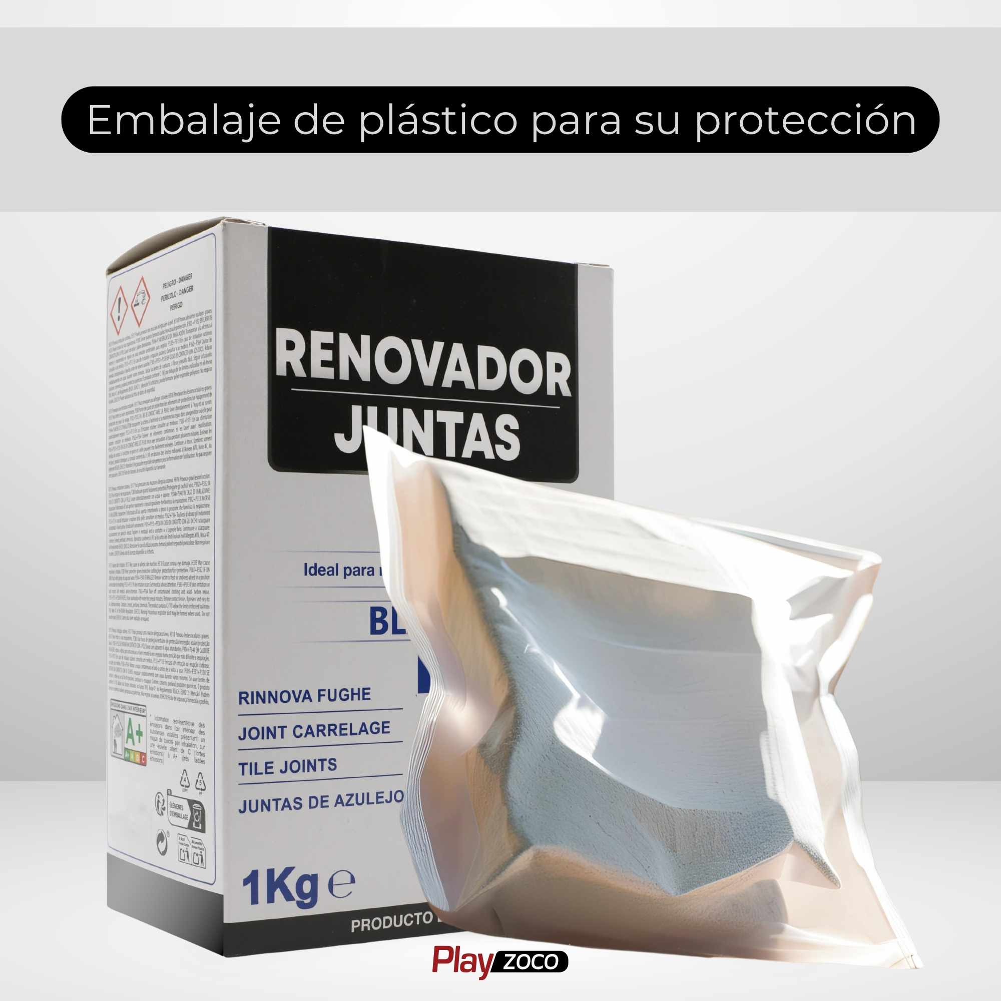 Renovador juntas de azulejos en polvo color blanco 1 Kg - imagen 6