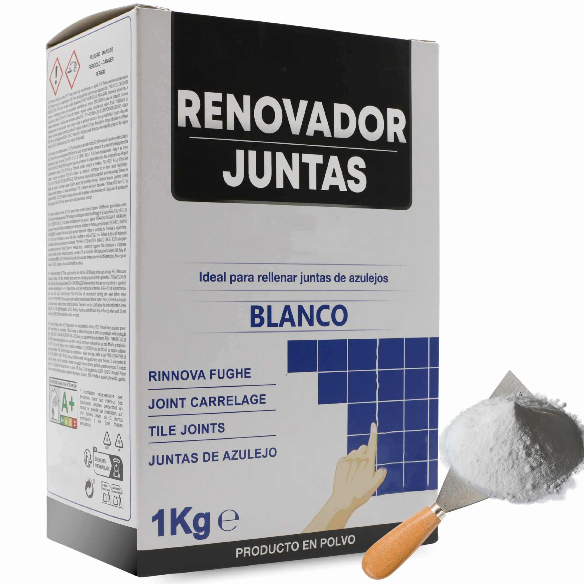 Renovador juntas de azulejos en polvo color blanco 1 Kg - imagen 1