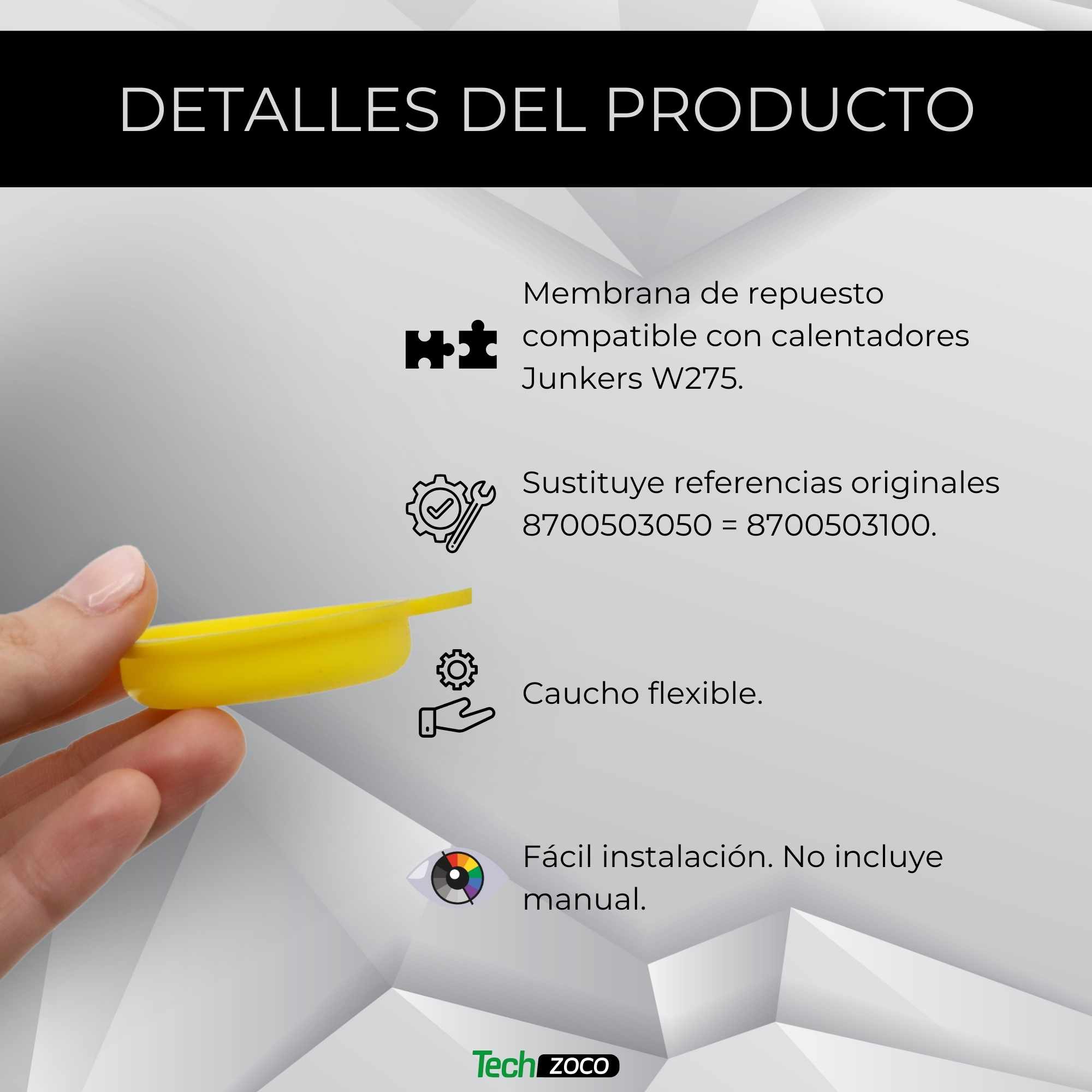 Membrana Calentador Junkers W275 8700503050 - imagen 3