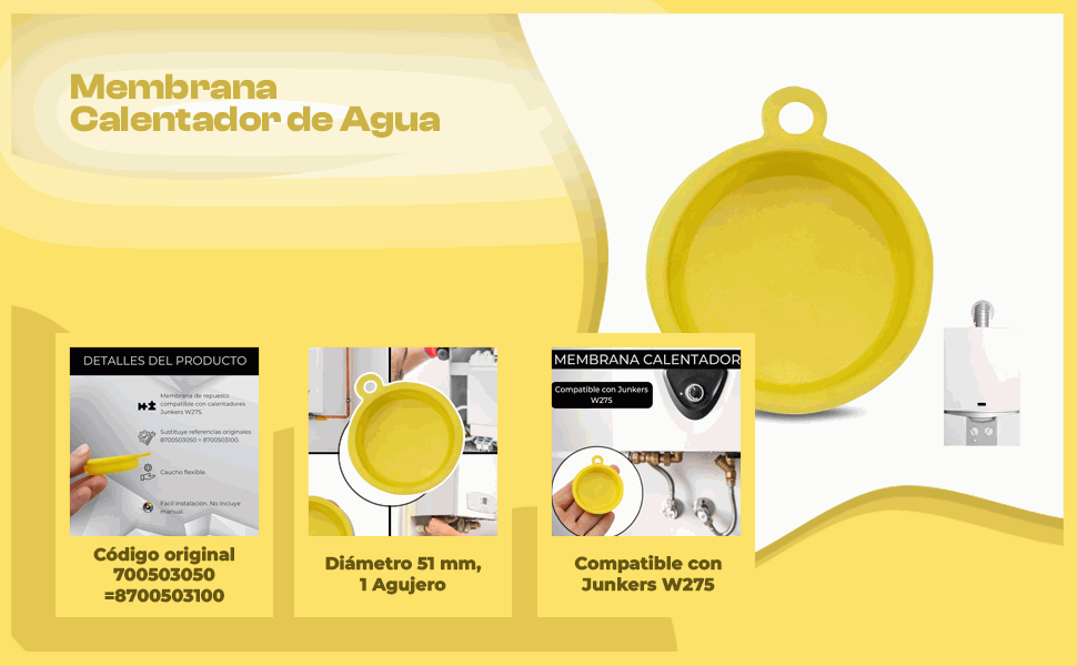 Banner - Membrana Calentador Junkers W275 8700503050