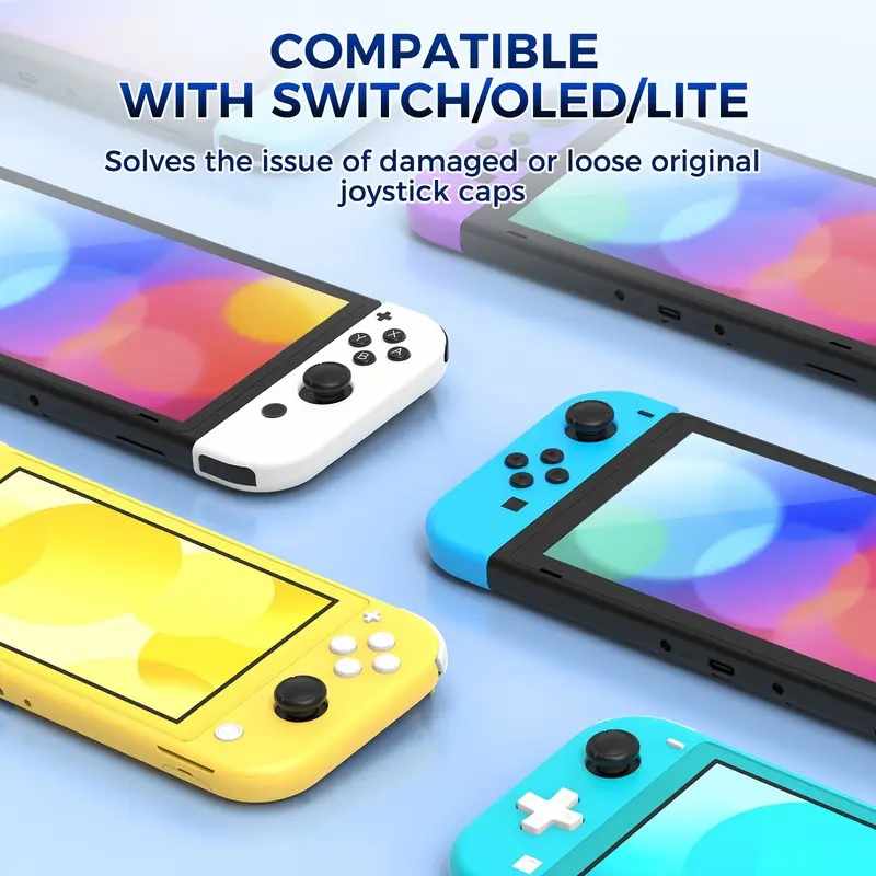 Cubiertas Joystick Analogico Nintendo Switch (6 uds) Negro - imagen 2