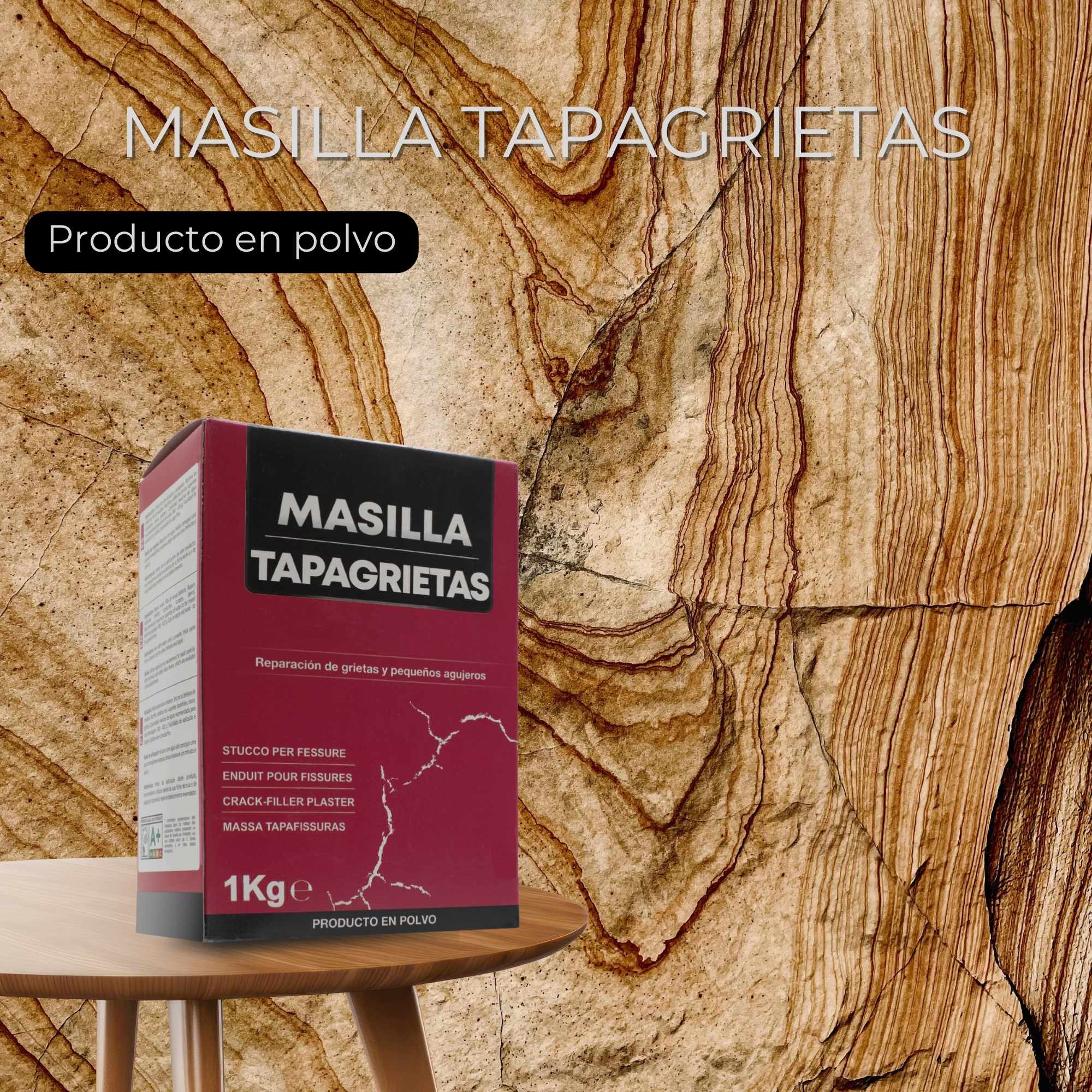 Masilla Tapagrietas en polvo color blanco 1 Kg - imagen 2