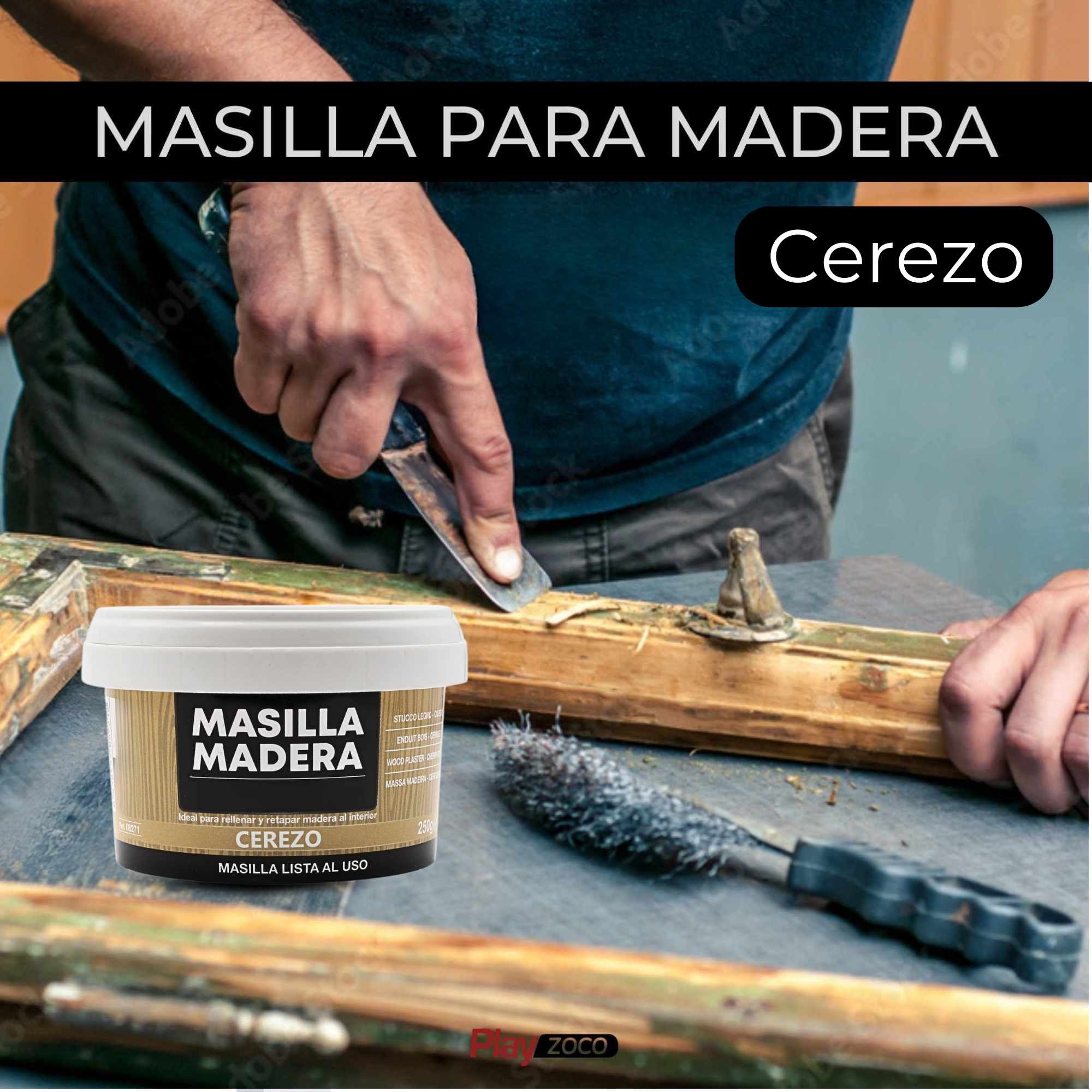 Masilla madera cerezo 250 gramos - imagen 2