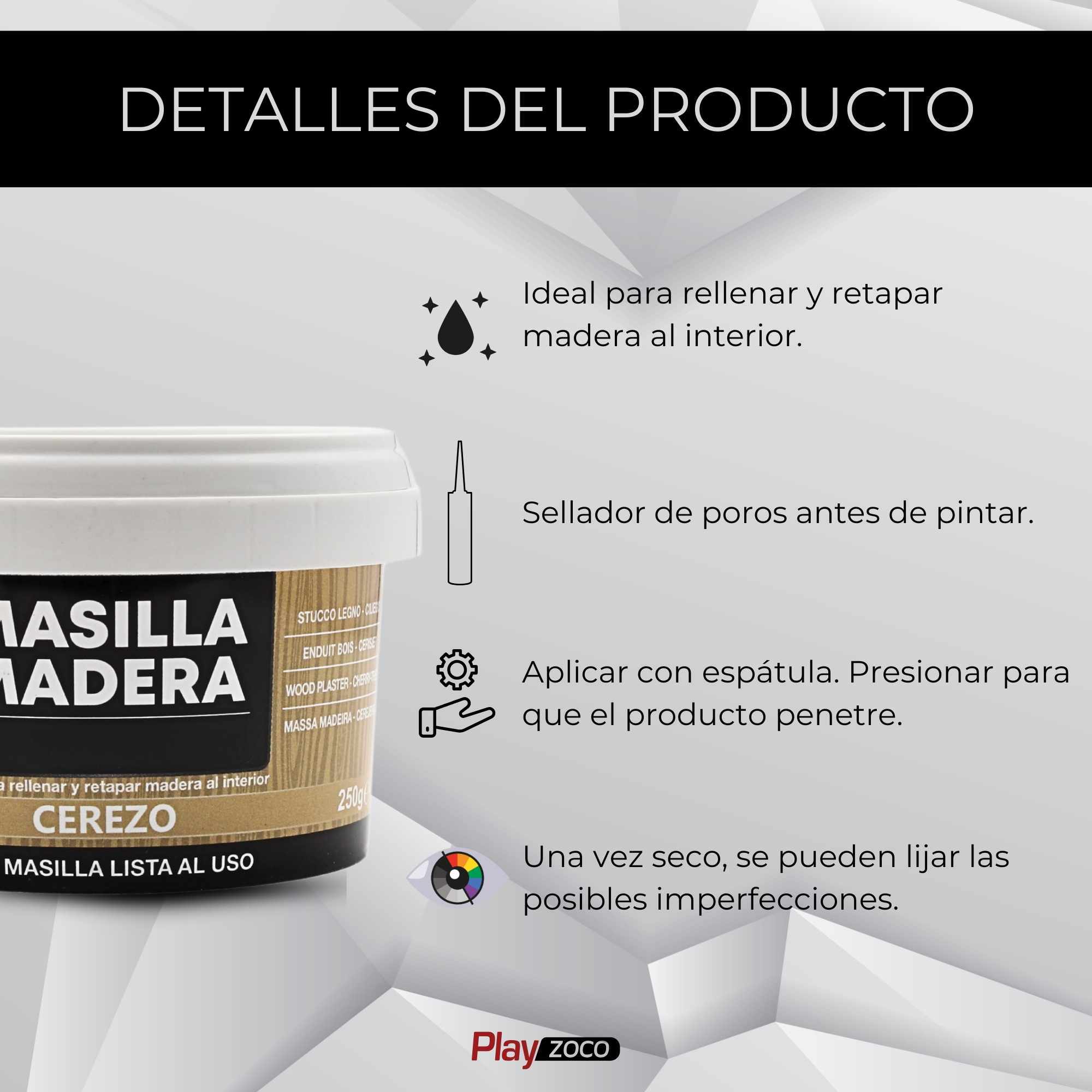 Masilla madera cerezo 250 gramos - imagen 3