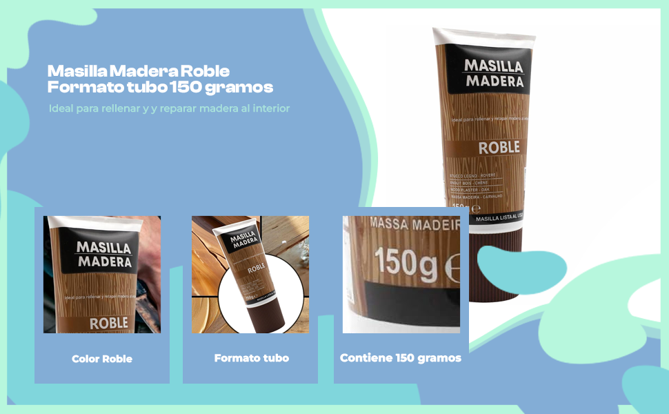 Banner - Masilla madera Roble en tubo 150 gramos
