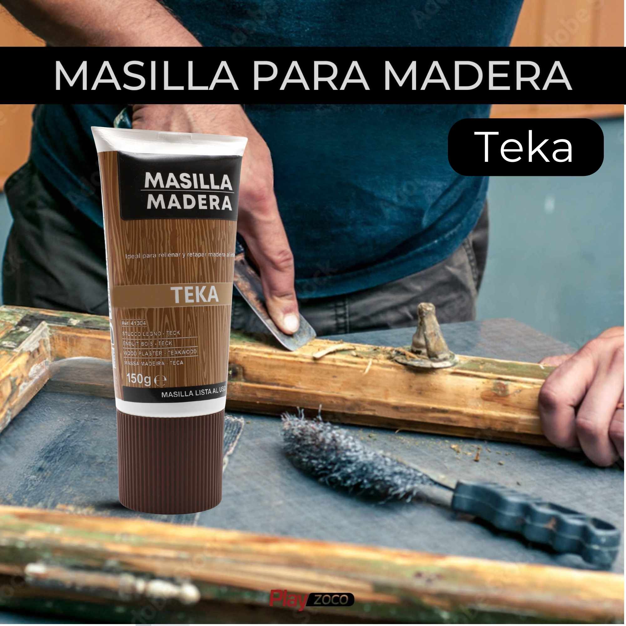Masilla madera Teka en tubo 150 gramos - imagen 2