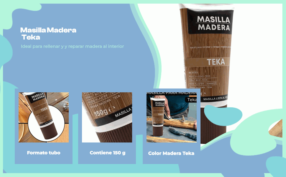 Banner - Masilla madera Teka en tubo 150 gramos
