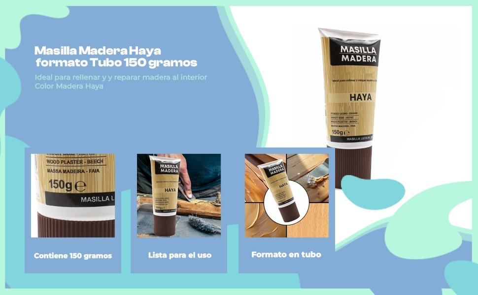 Banner - Masilla madera Haya en tubo 150 gramos