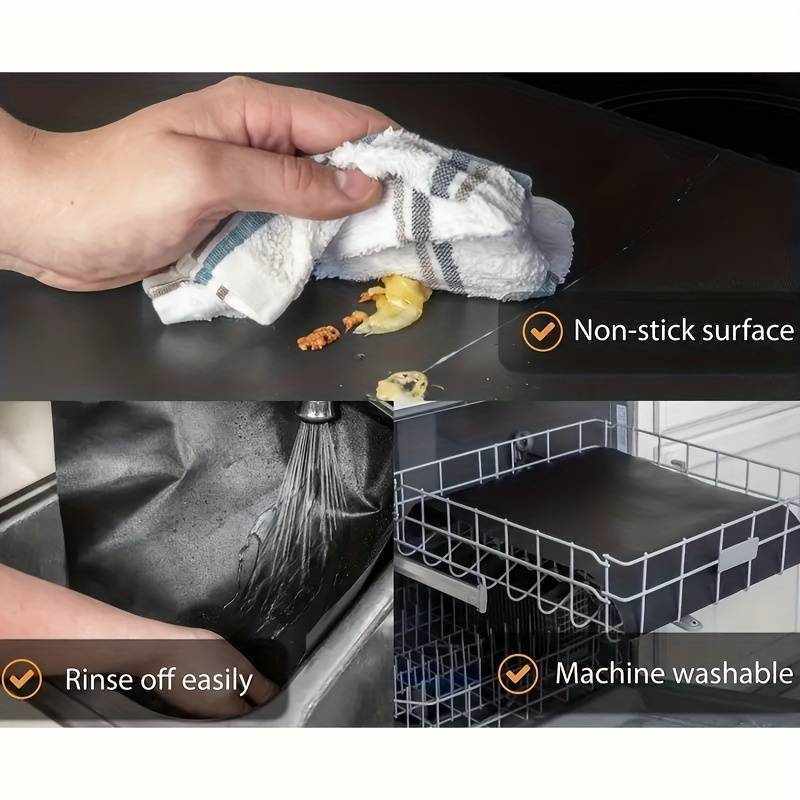 Alfombrilla protector para horno 50x40 cm negro - imagen 4