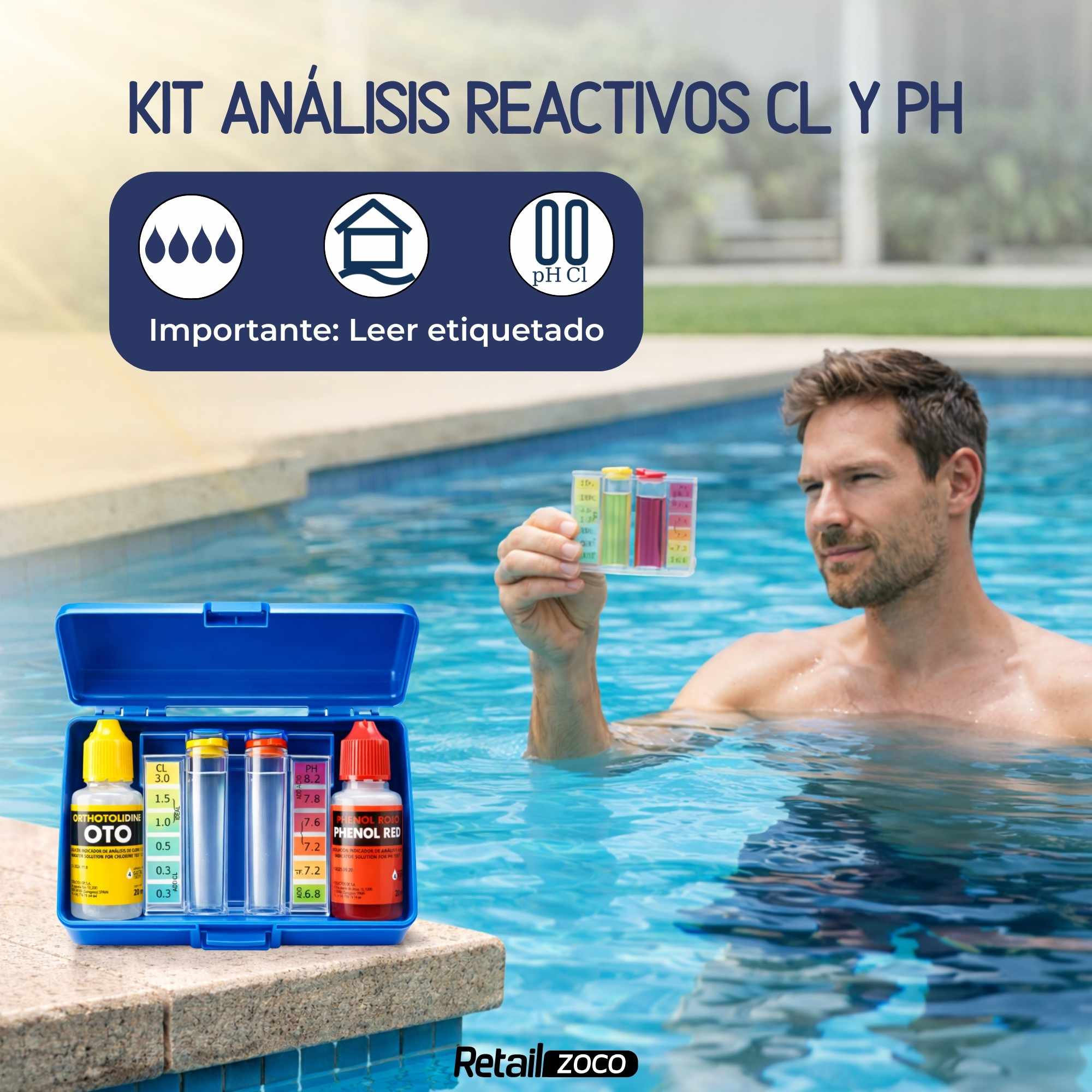 Kit medidor de Cloro y pH - imagen 2