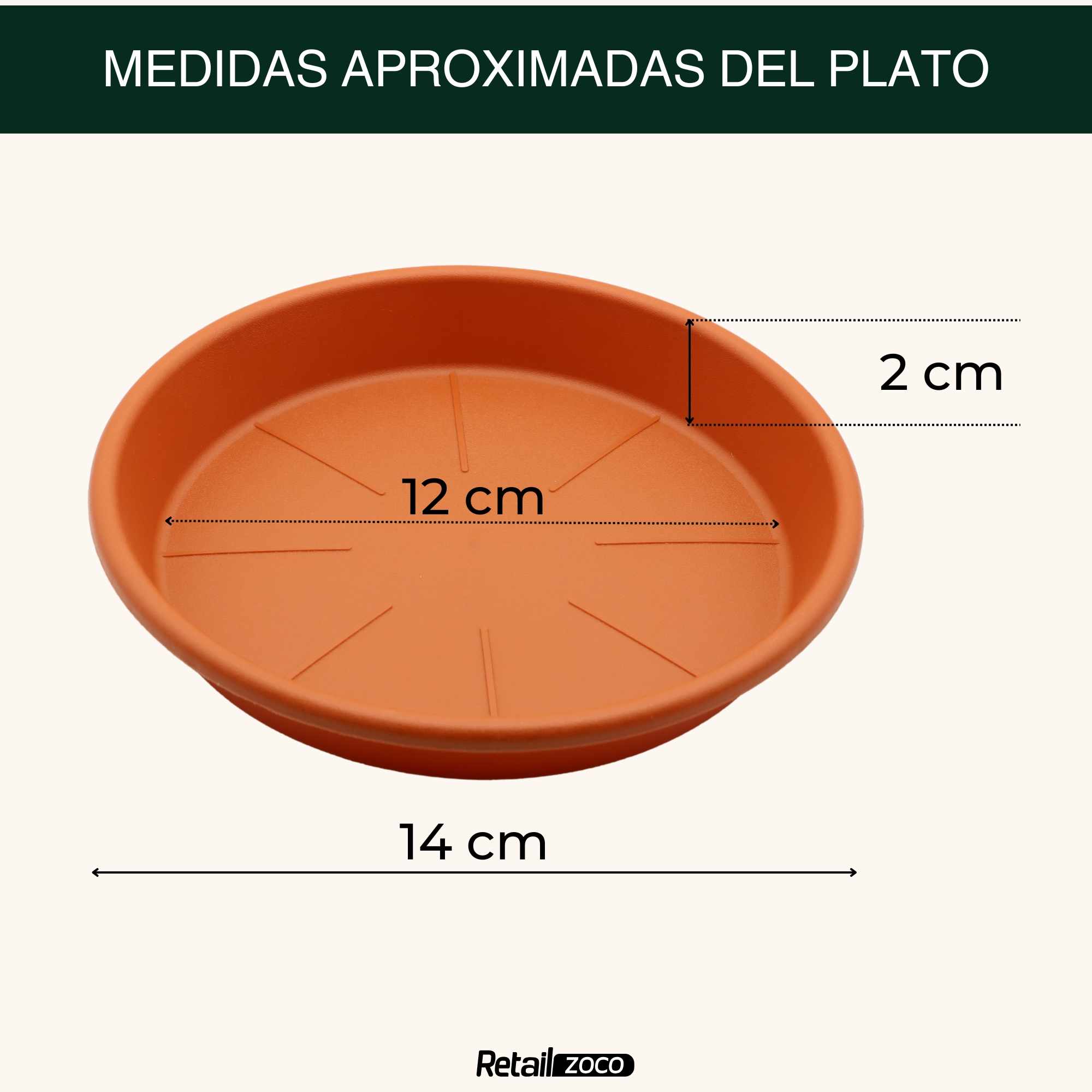 Plato de maceta Terracota apto para maceta de 18 cm - imagen 5