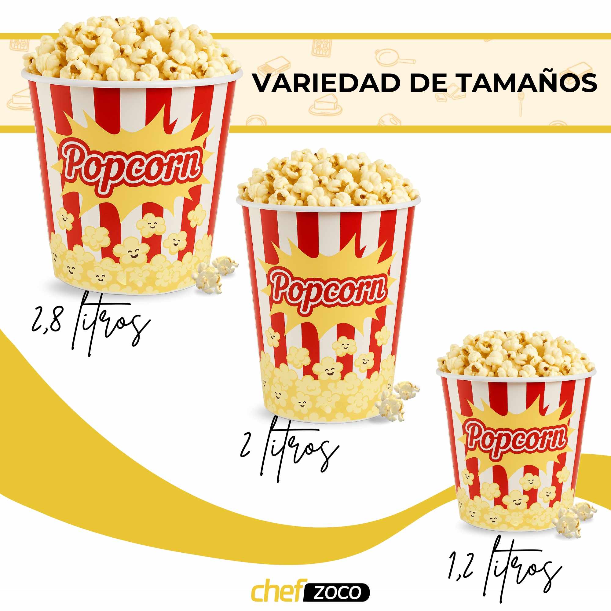 Cubo Palomitas de plástico 1.2 Litros - imagen 6