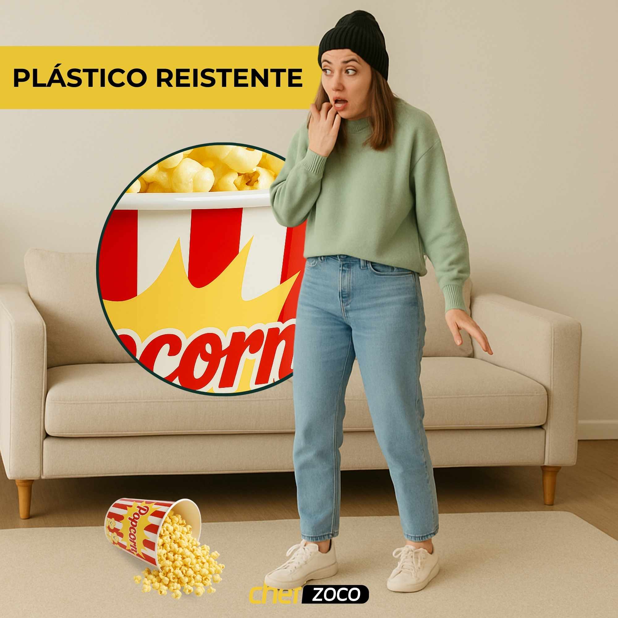 Cubo Palomitas de plástico 1.2 Litros - imagen 5