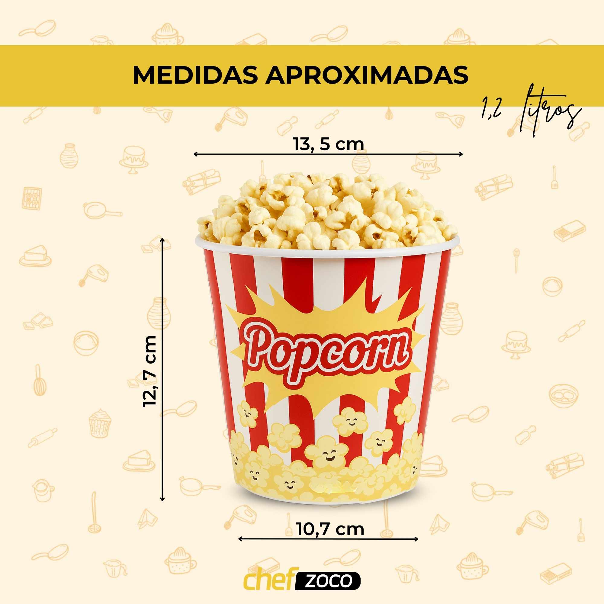 Cubo Palomitas de plástico 1.2 Litros - imagen 4