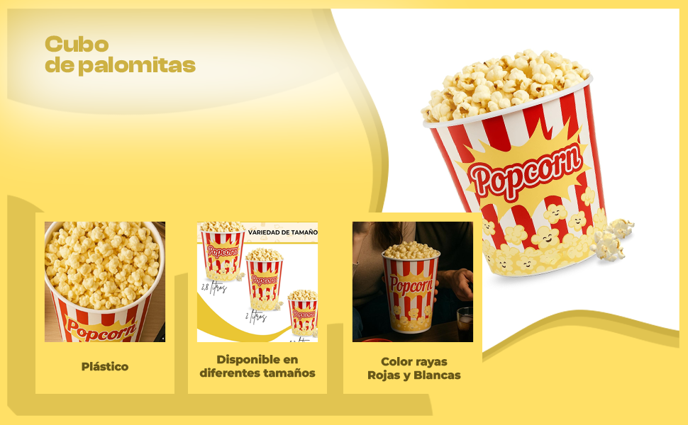 Banner - Cubo Palomitas de plástico 1.2 Litros