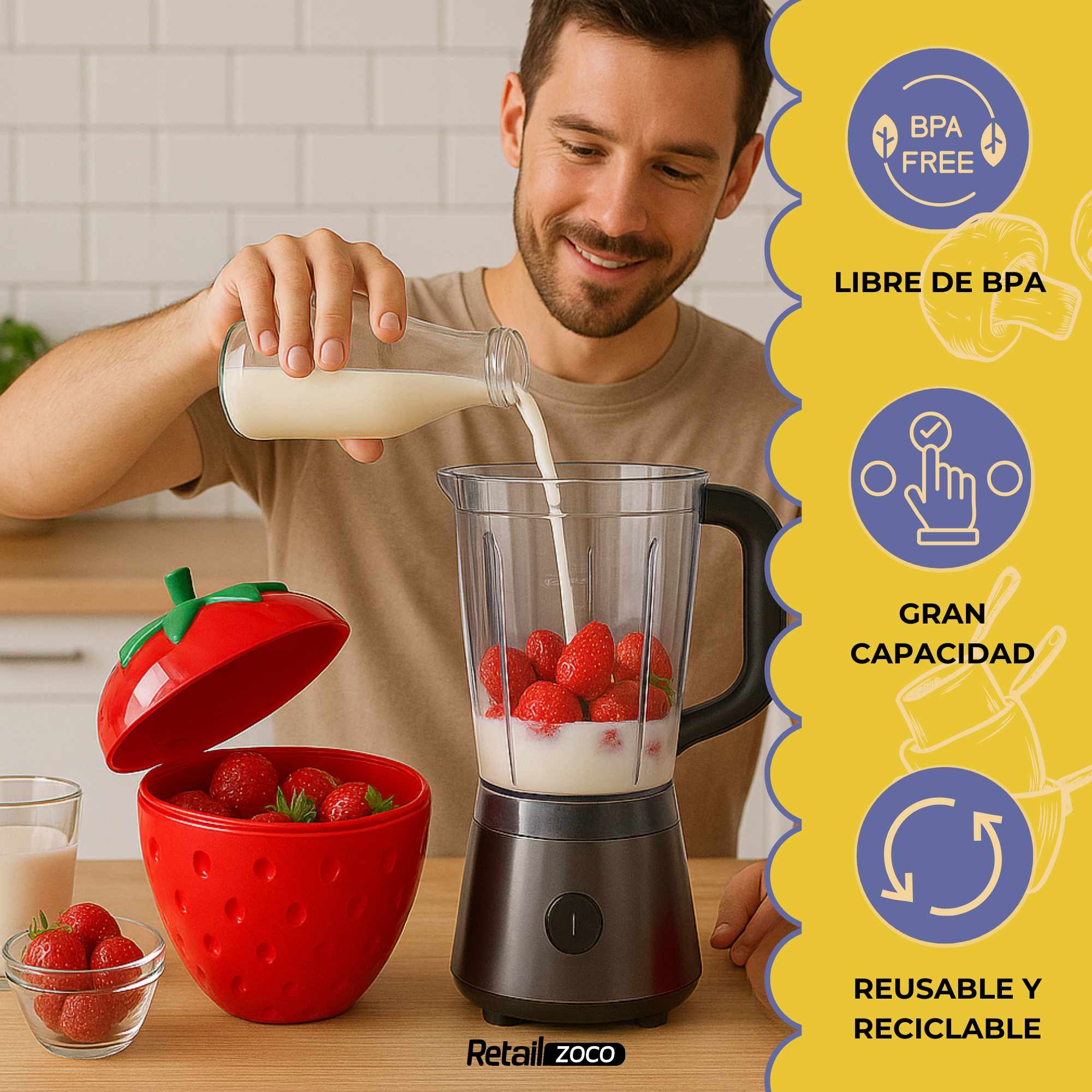 Guarda Fresas de plástico - imagen 4