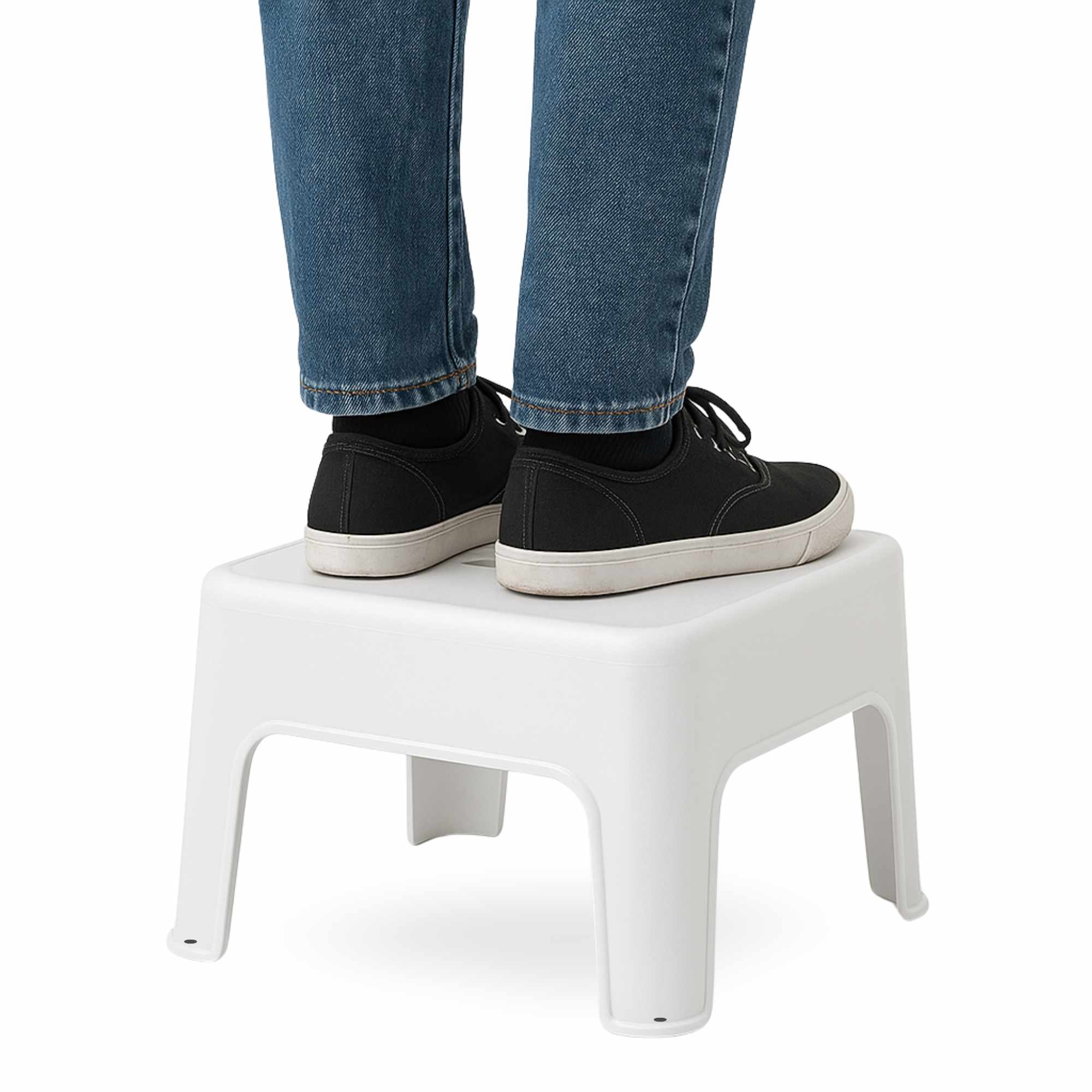 Taburete de plastico bajo Blanco - imagen 1