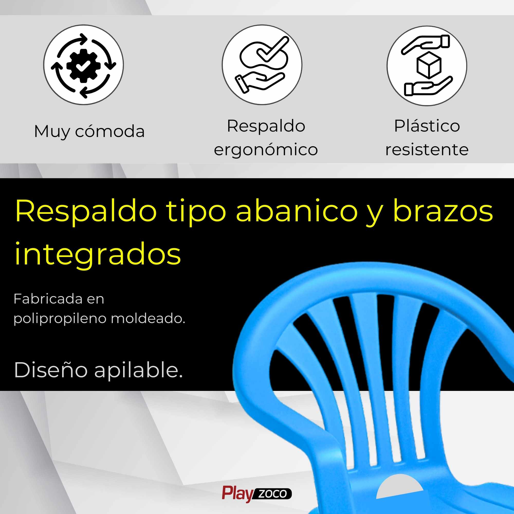 Silla infantil de plástico Rosa - imagen 5
