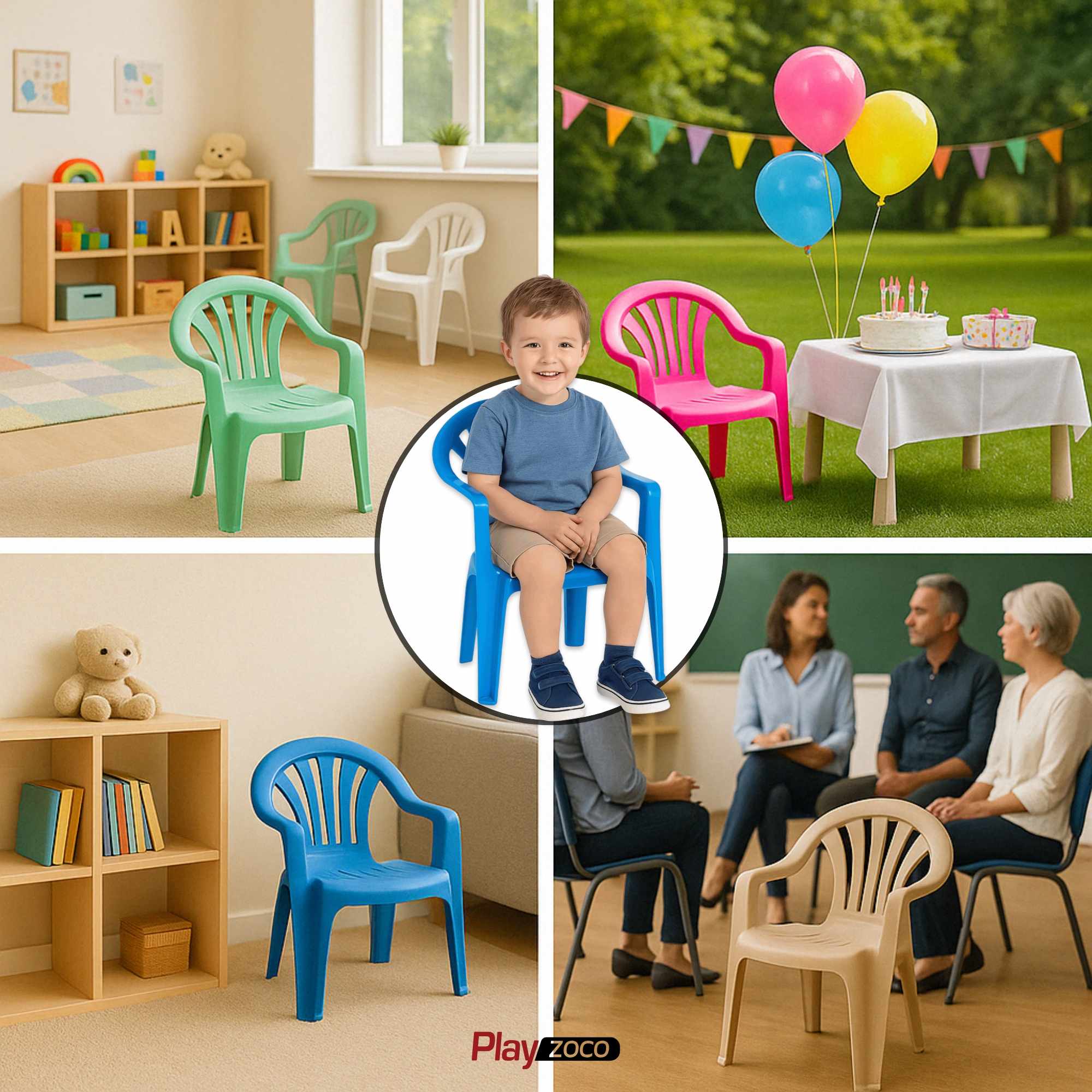 Silla infantil de plástico Azul - imagen 4
