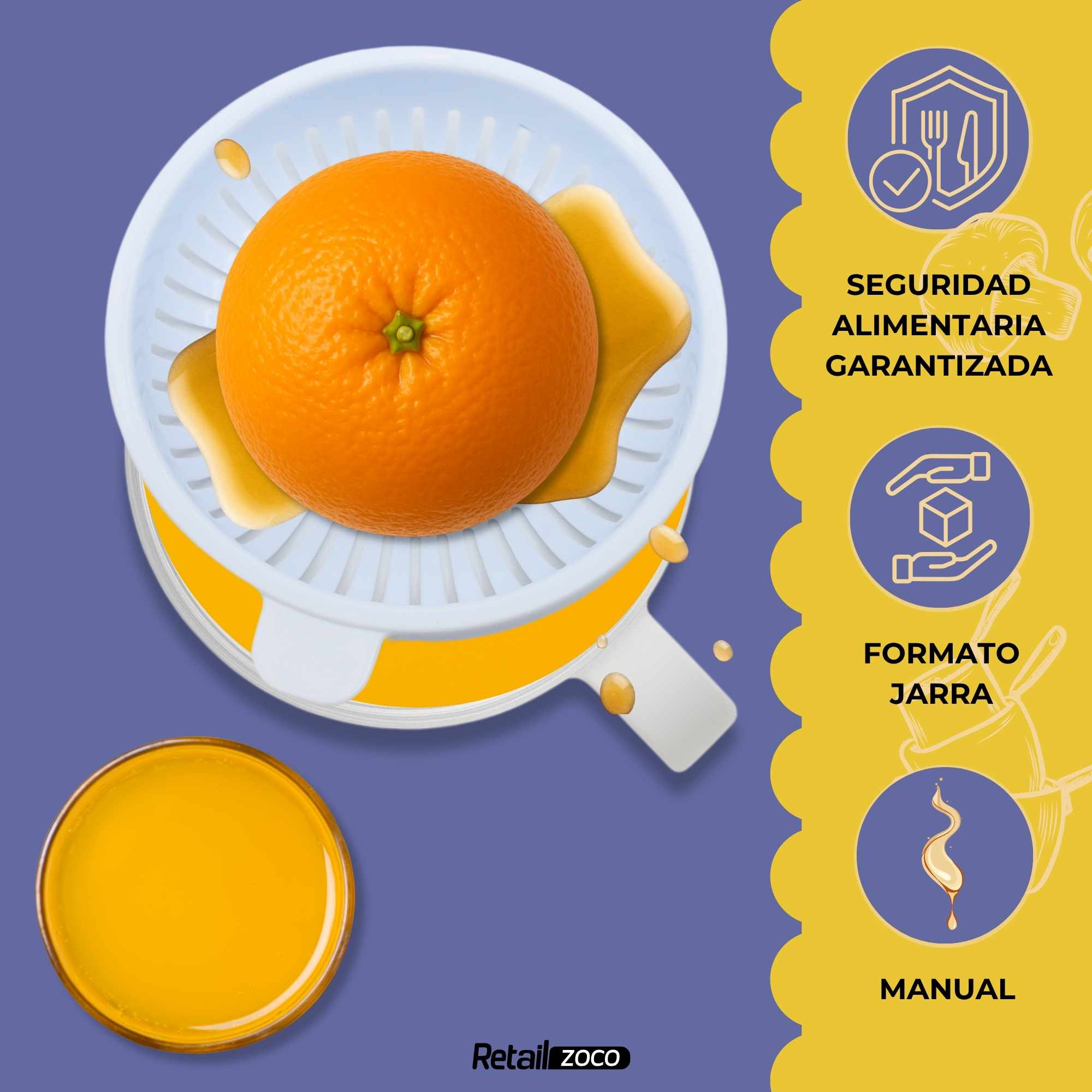 Exprimidor de plástico Jarra 600 Ml - imagen 3