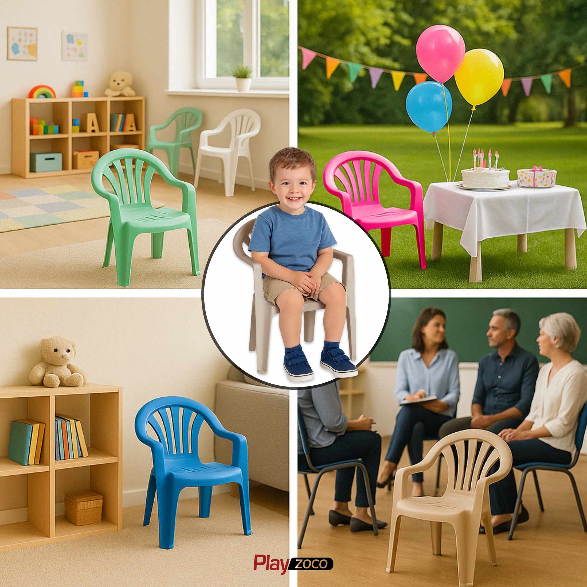 Silla infantil de plástico Beige - imagen 4