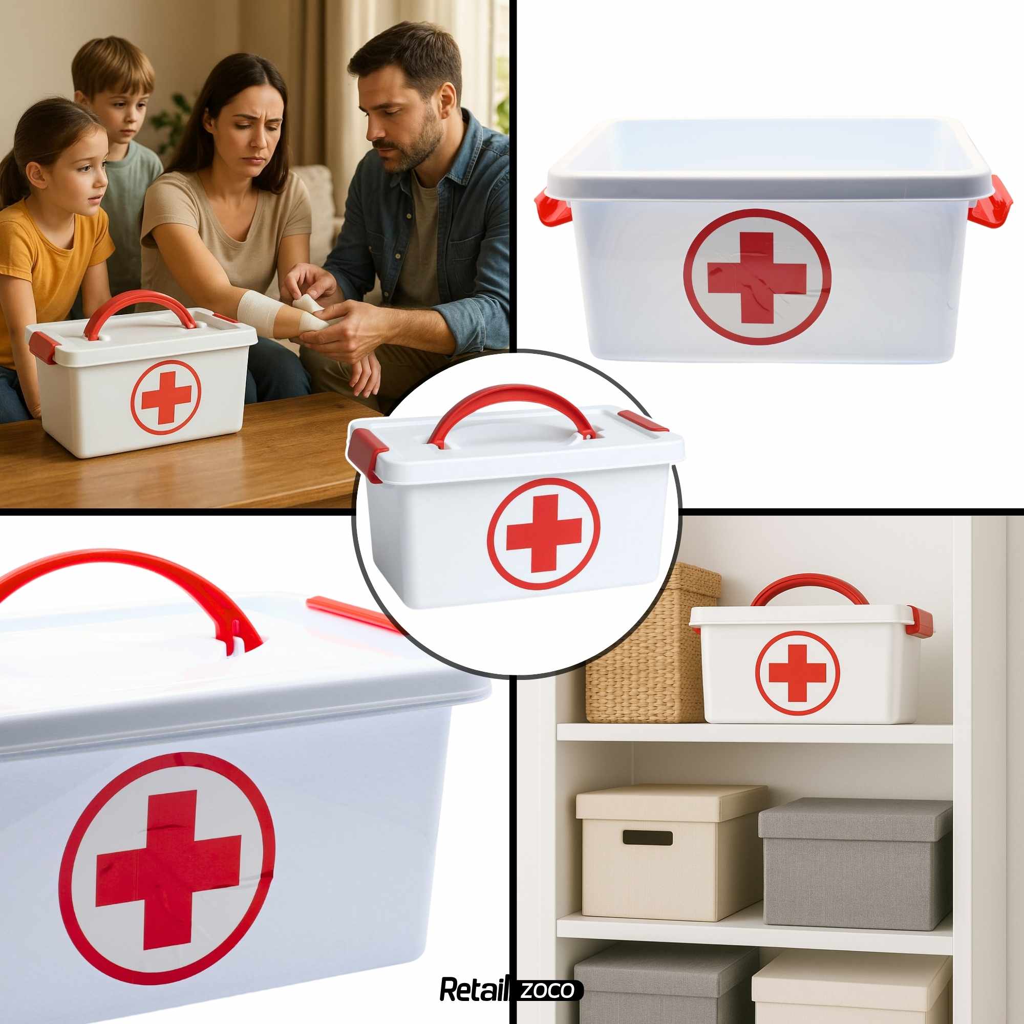 Caja botiquin Primeros Auxilios con Tapa y asa 4 Litros - imagen 3