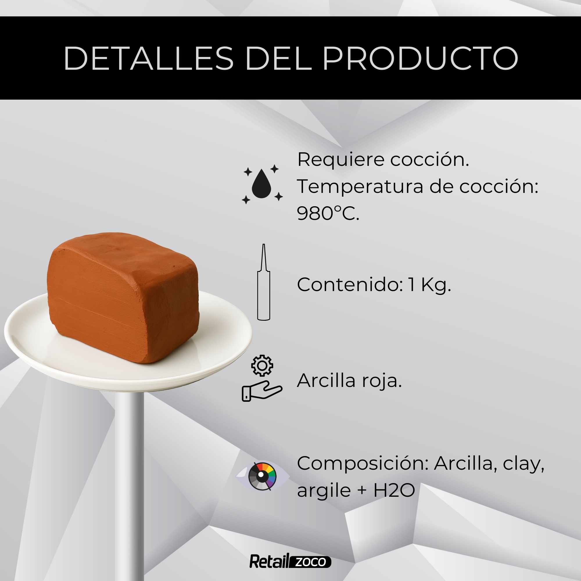 Arcilla Roja Para Modelar 700 gramos - imagen 3