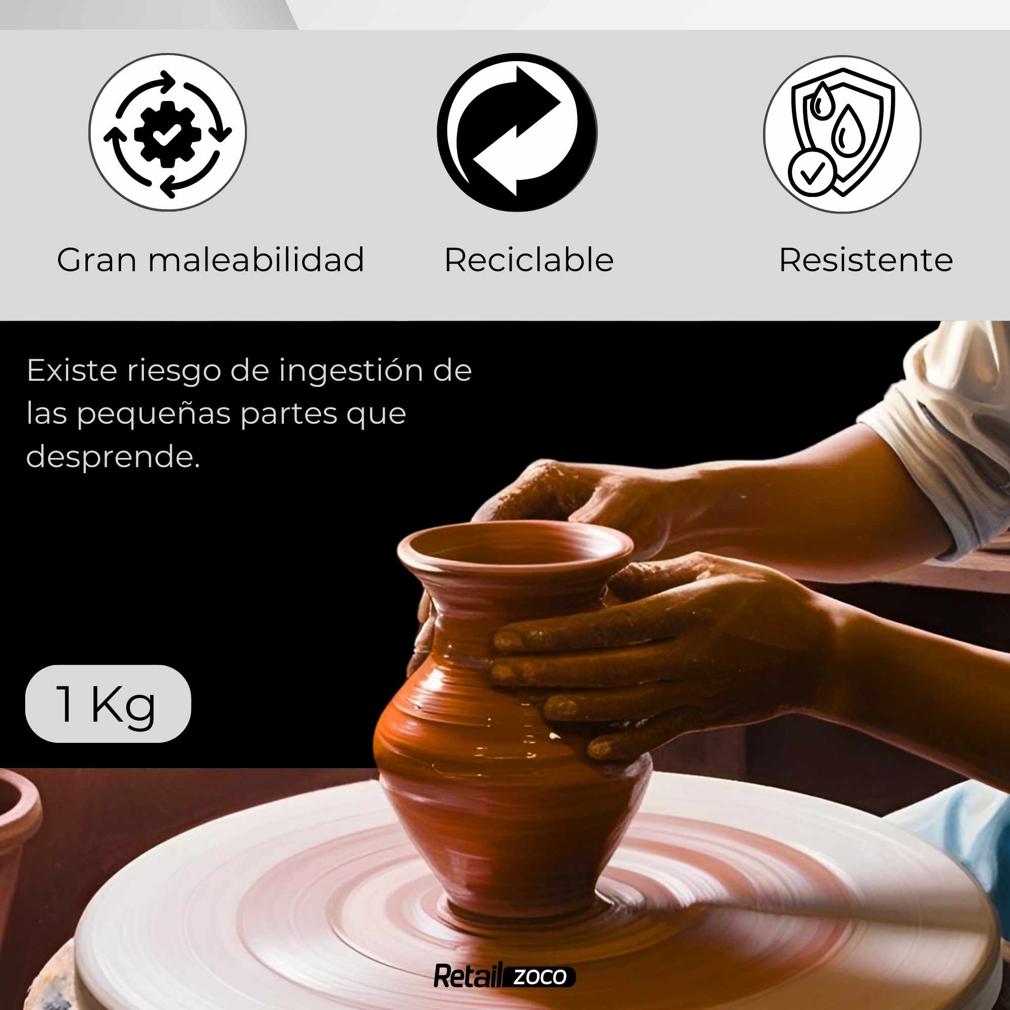 Arcilla Roja Para Modelar 700 gramos - imagen 5