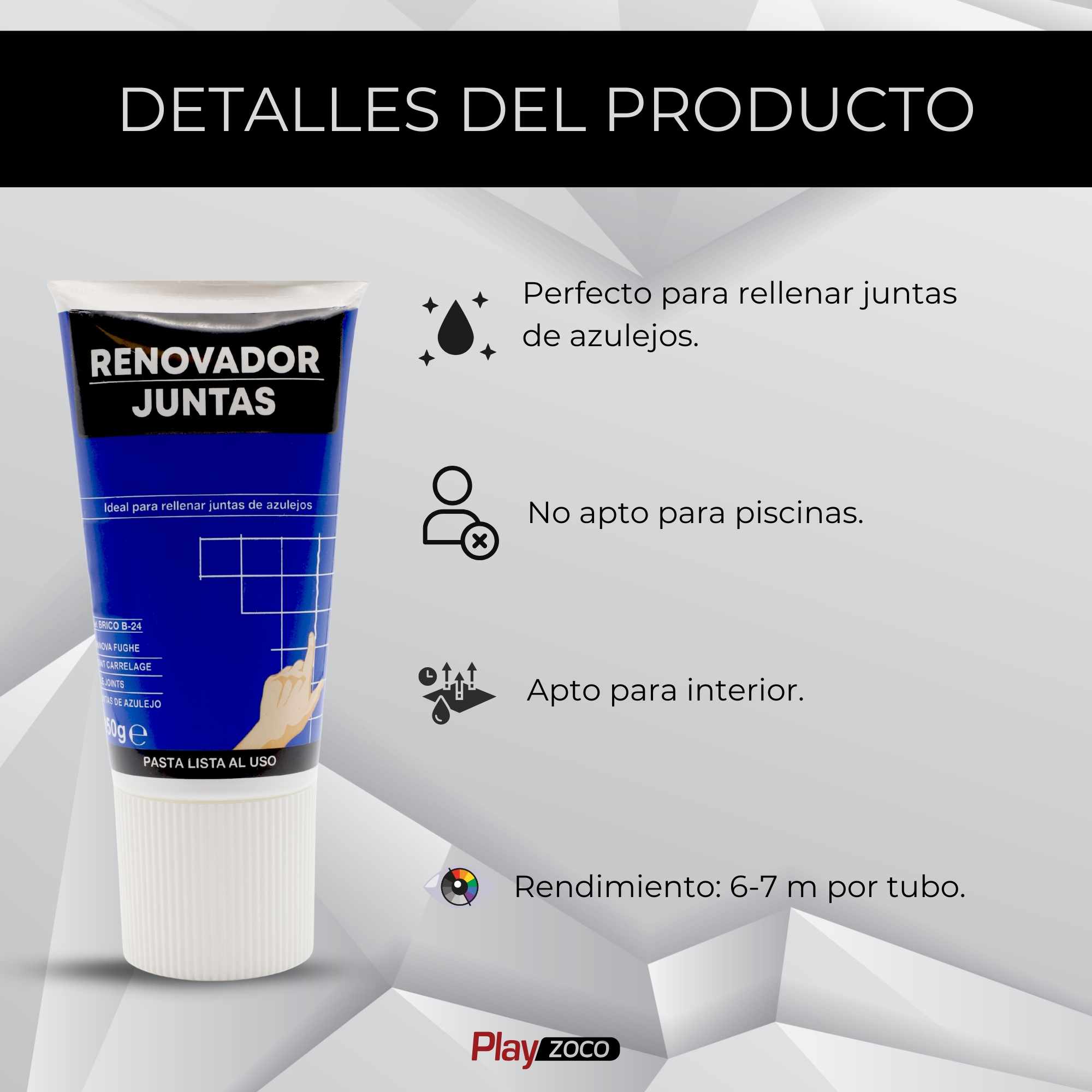 Renovador juntas de azulejos en tubo color blanco 150 gramos - imagen 3