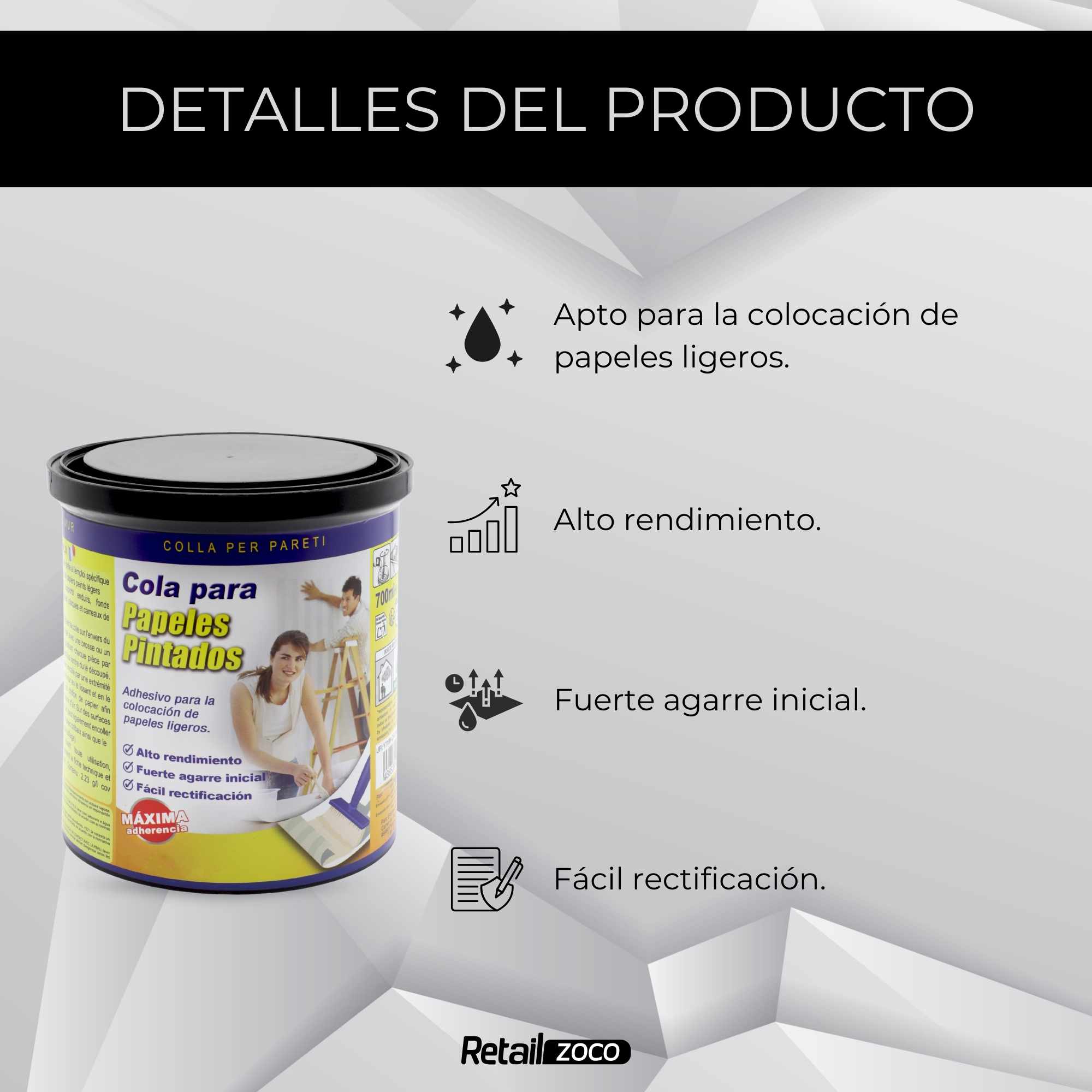 Cola Papel Pintado para empapelar 700 gramos - imagen 3