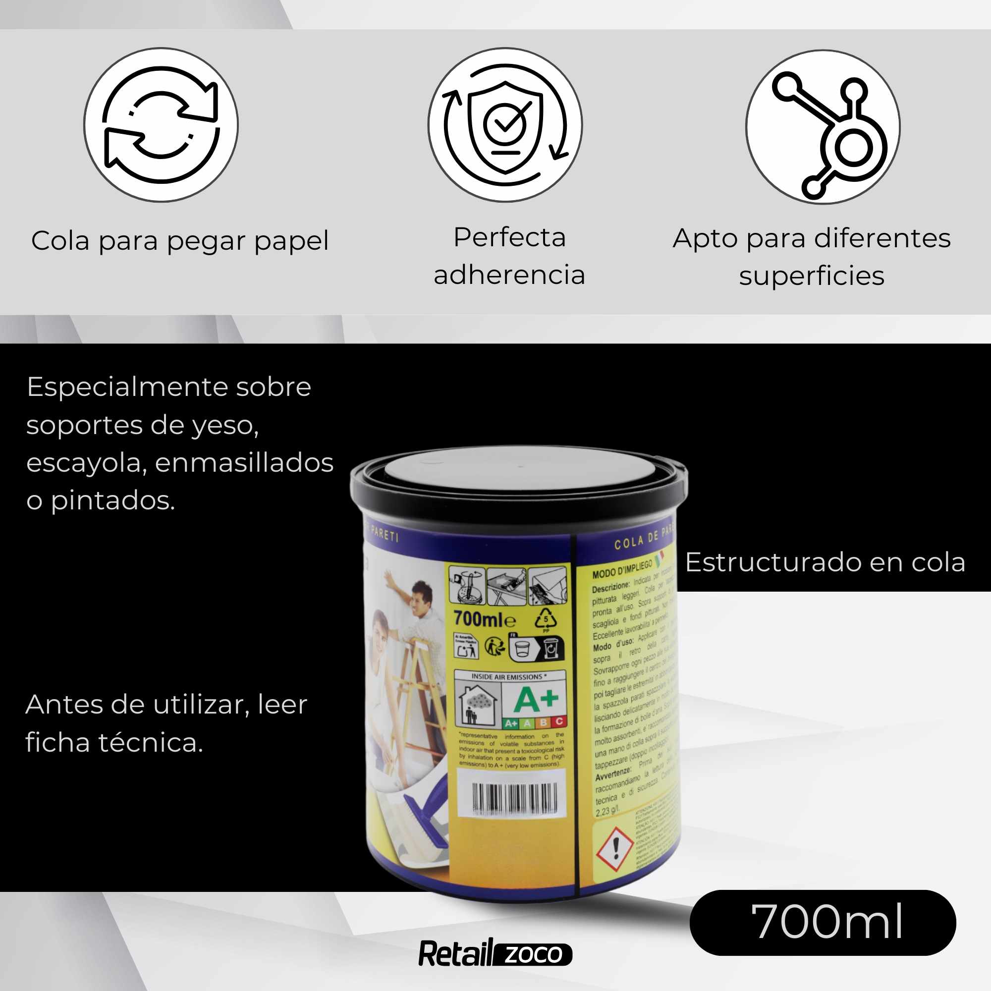 Cola Papel Pintado para empapelar 700 gramos - imagen 5