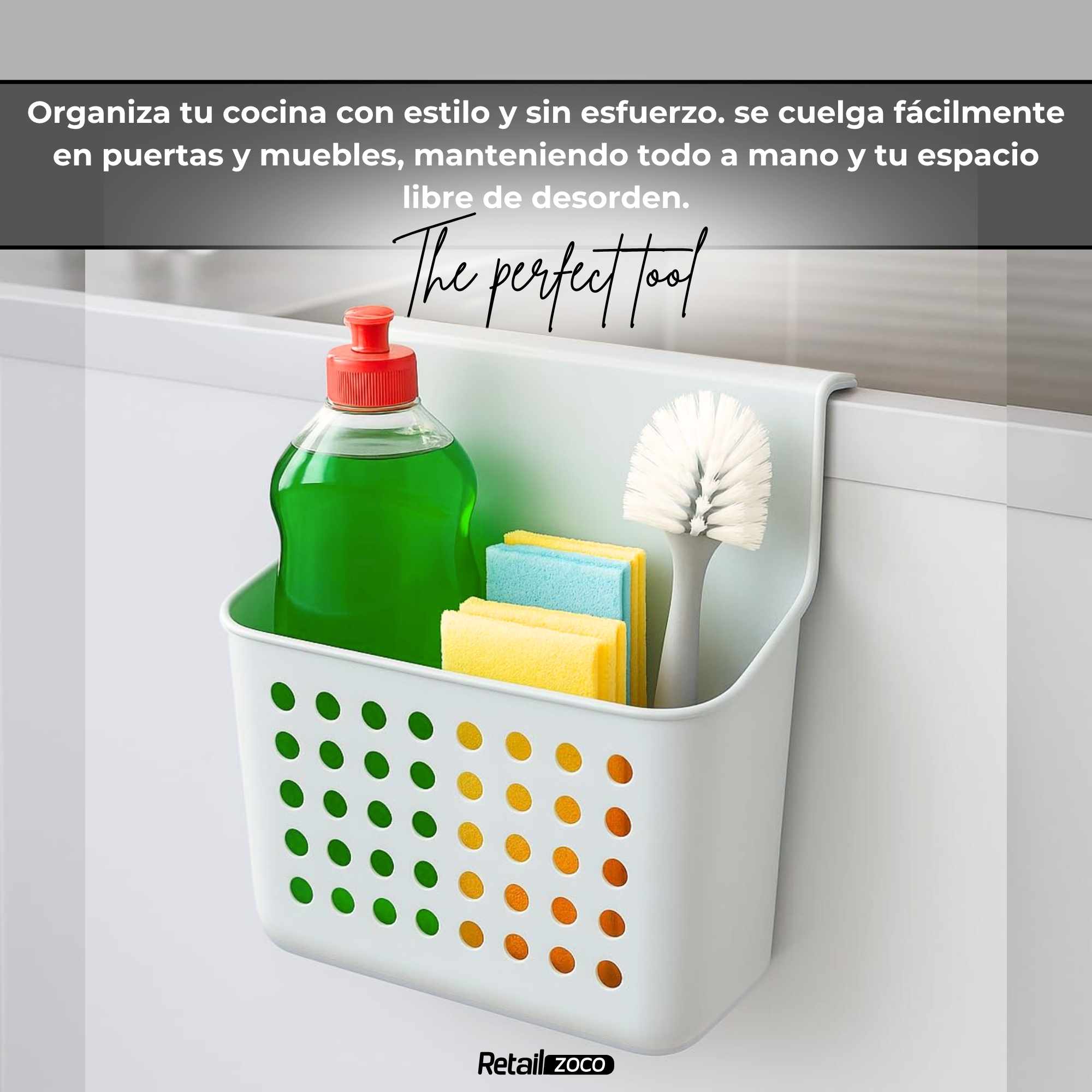Cesta organizadora colgar en cocina - imagen 3