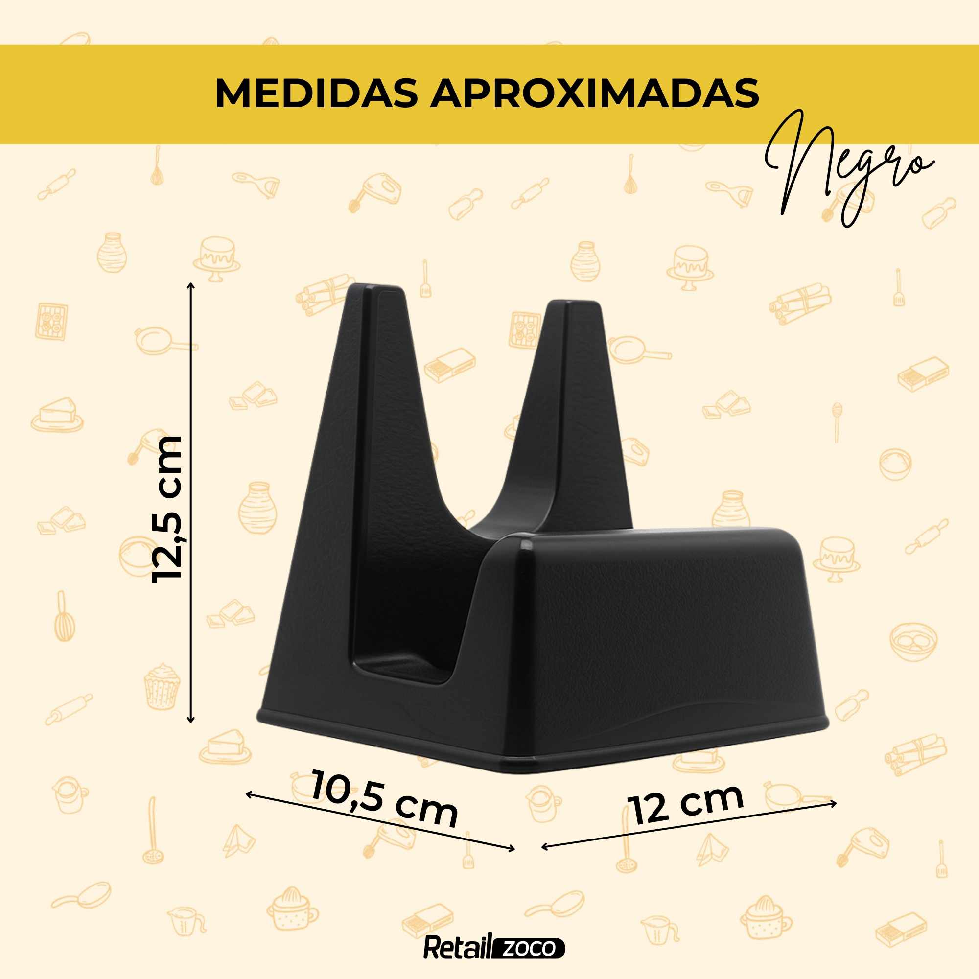 Soporte Tapas Ollas Negro - imagen 4